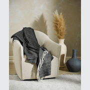 Baya Lana Throw Blanket - Licorice | 100% NZ Wool gallery detail image