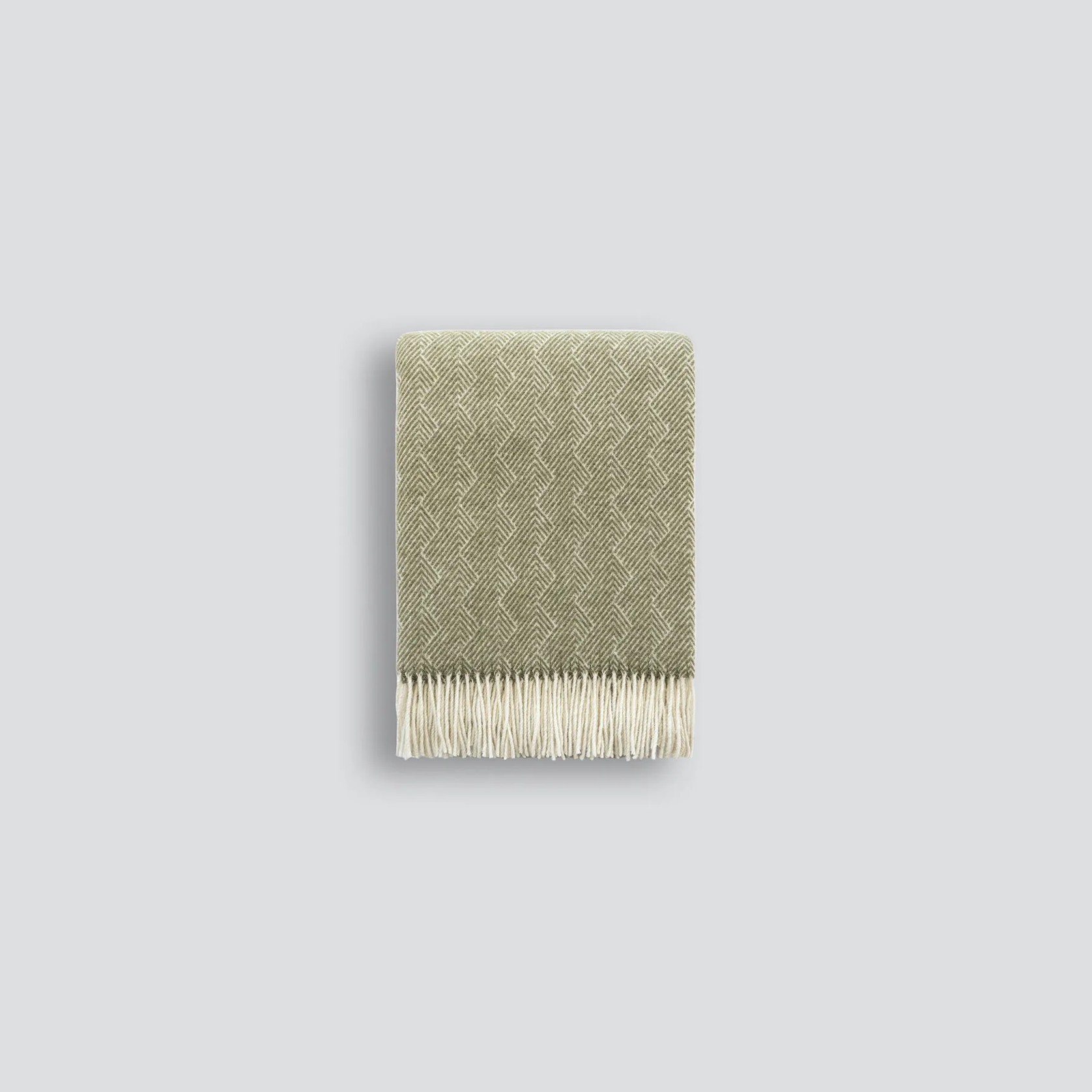 Baya Lana Throw Blanket - Moss | 100% NZ Wool gallery detail image
