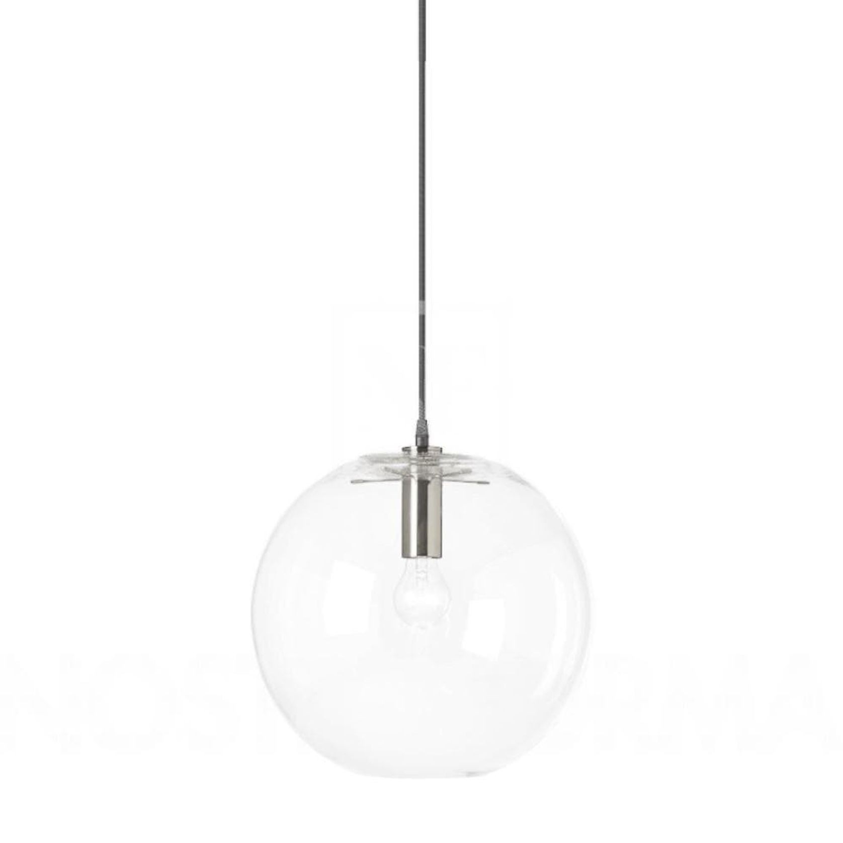 Ariana Glass Pendant Light - Chrome gallery detail image