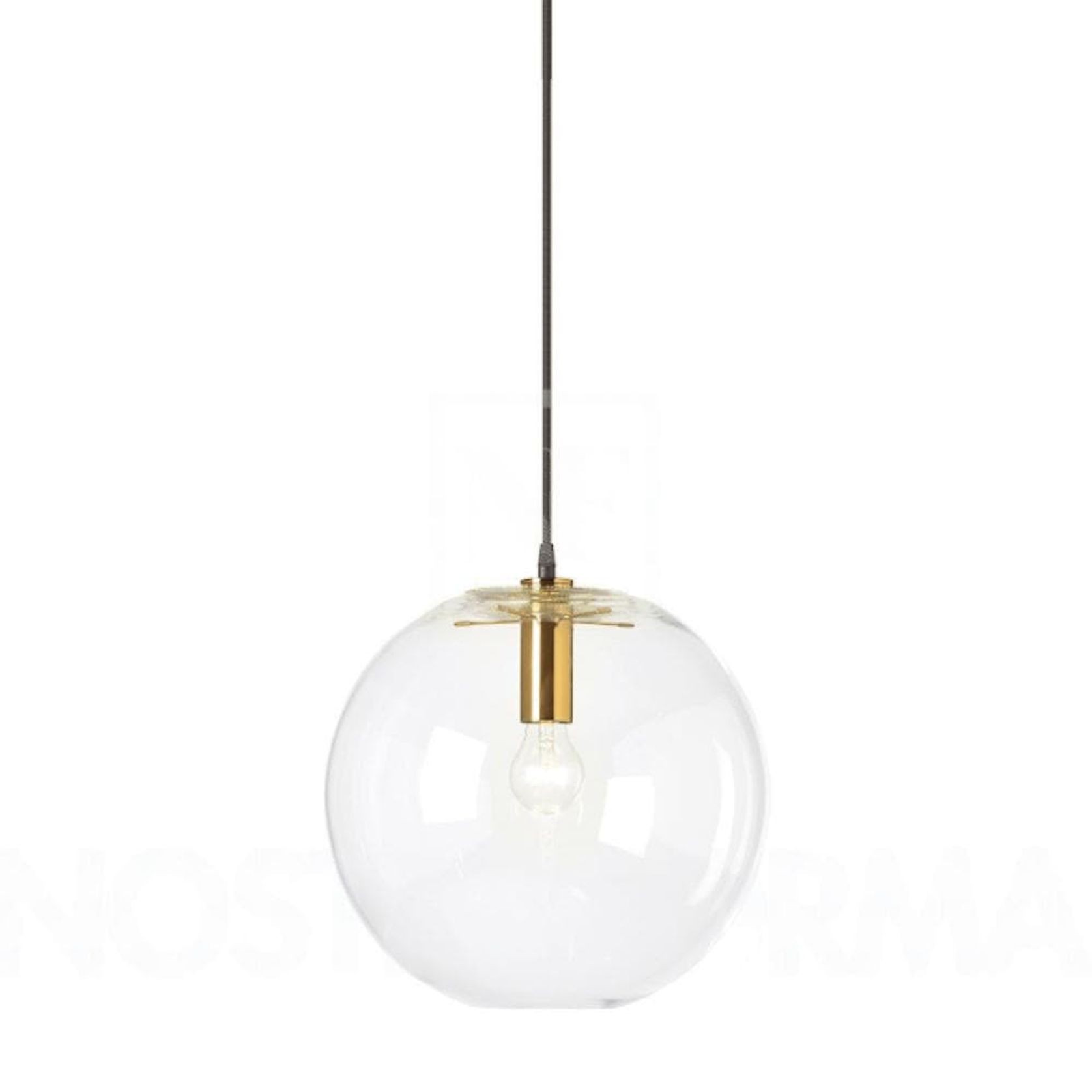 Ariana Glass Pendant Light - Gold gallery detail image
