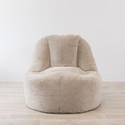Plush Lounger Bean Bag Chair - Champagne Latte gallery detail image