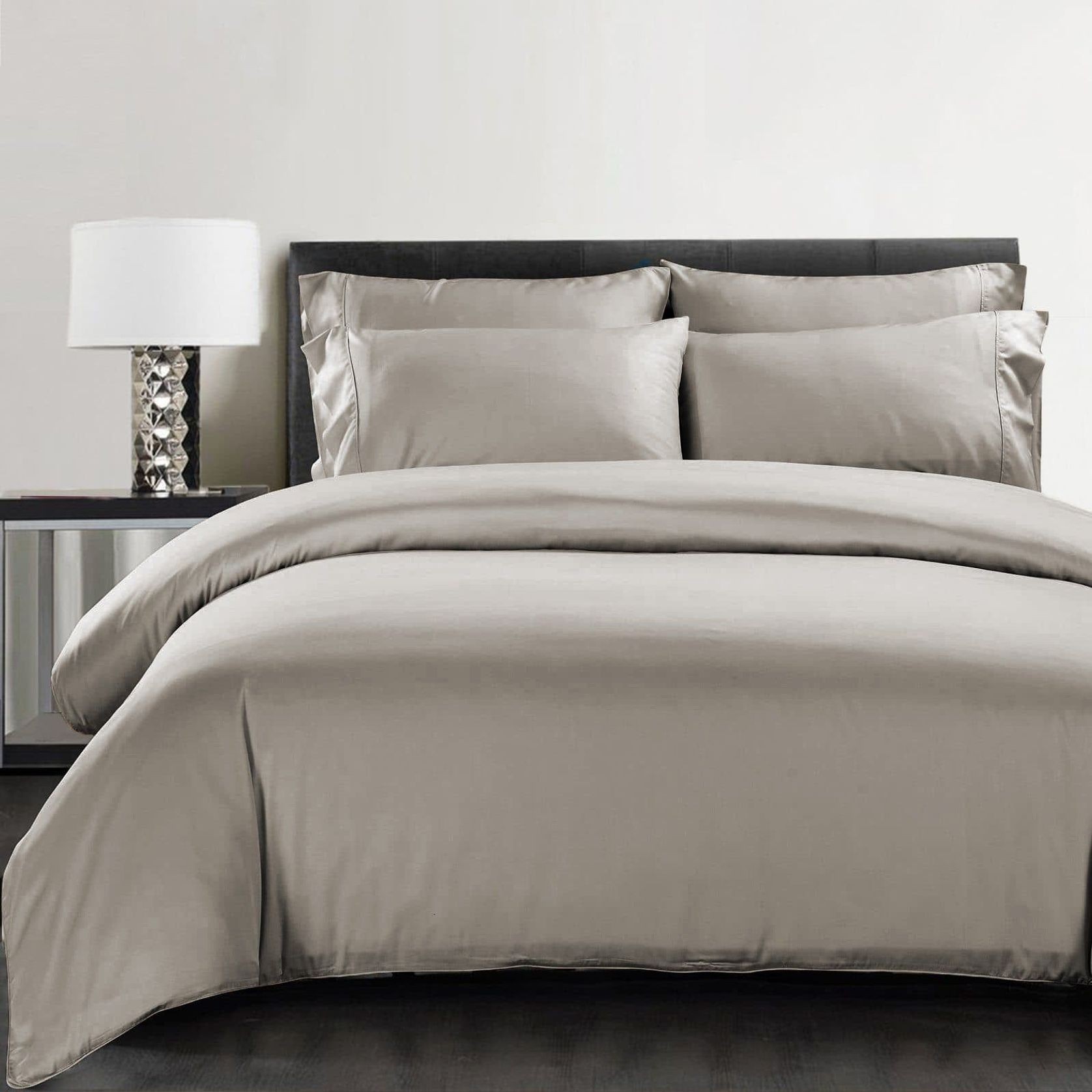 Silky Soft Bamboo Quilt Cover - Latte gallery detail image