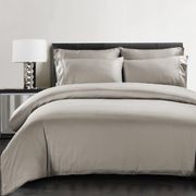 Silky Soft Bamboo Quilt Cover - Latte gallery detail image