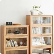 Latvia Natural Solid Oak Display Bookcase Cabinet gallery detail image