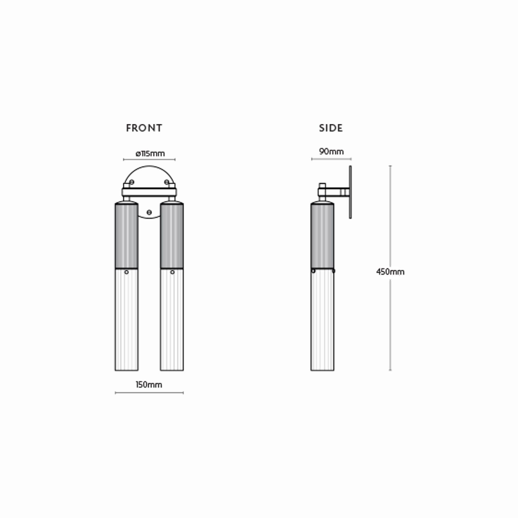 Flume Double Wall Light gallery detail image