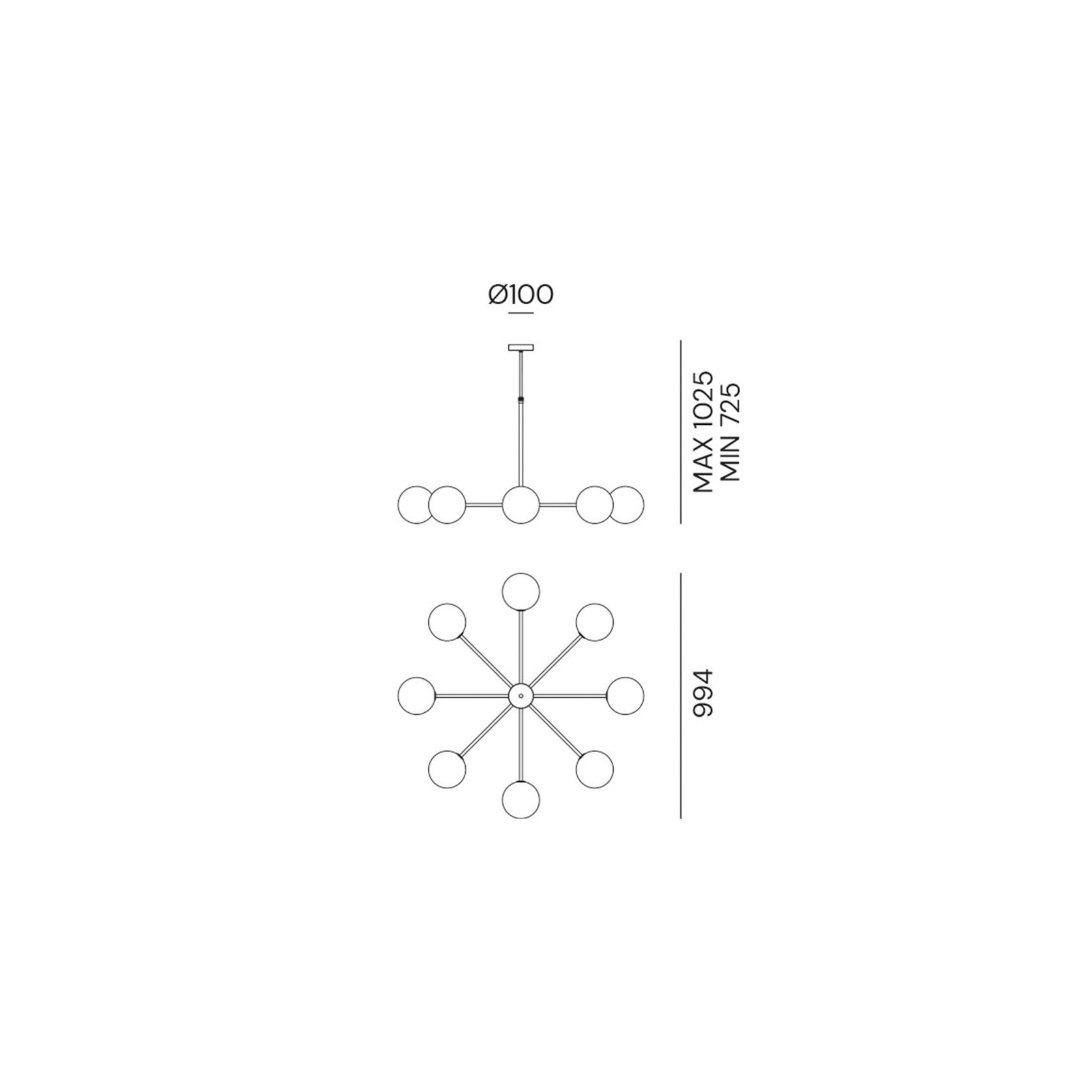 Molecola 8lt Pendant Light gallery detail image