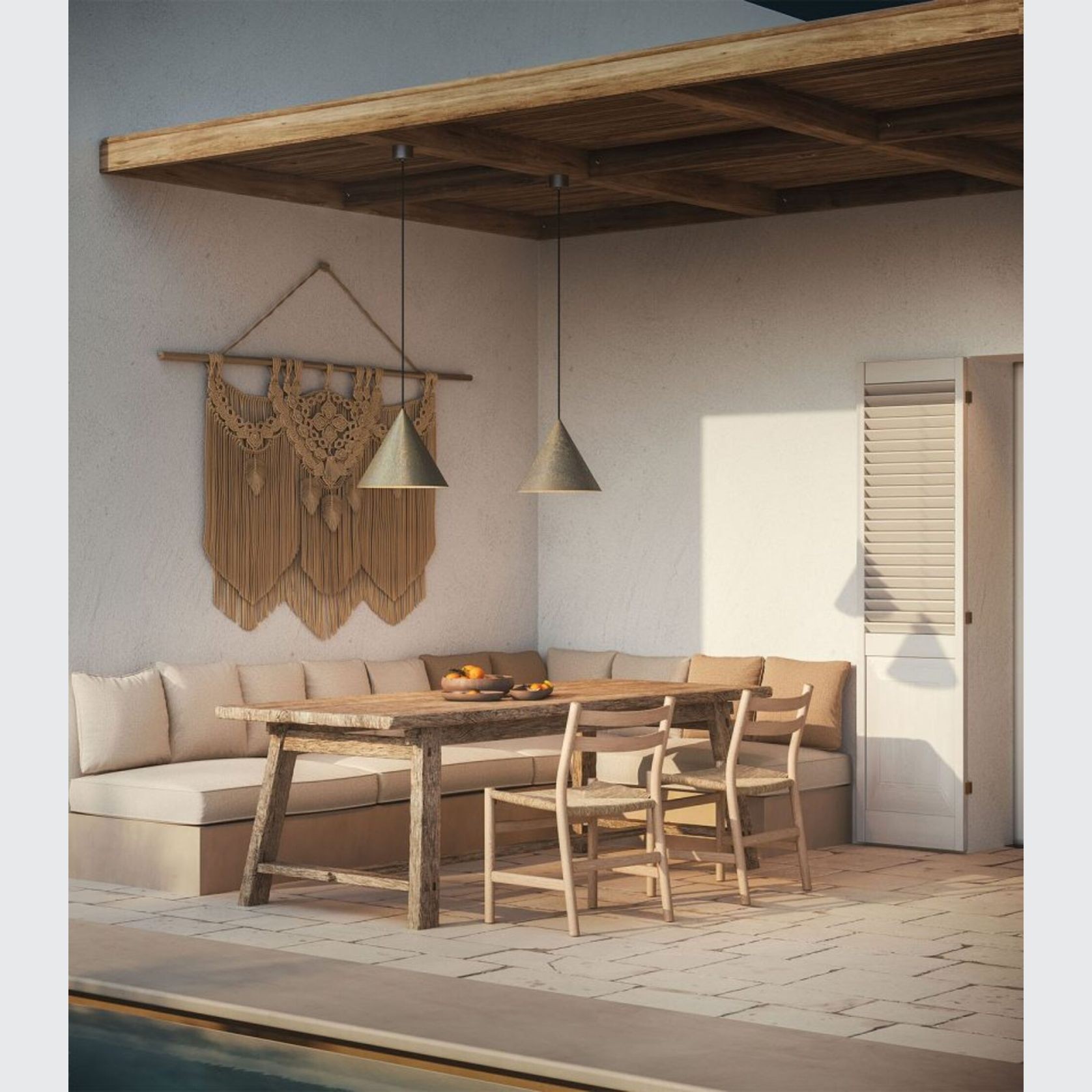 Cone Outdoor Pendant Light gallery detail image