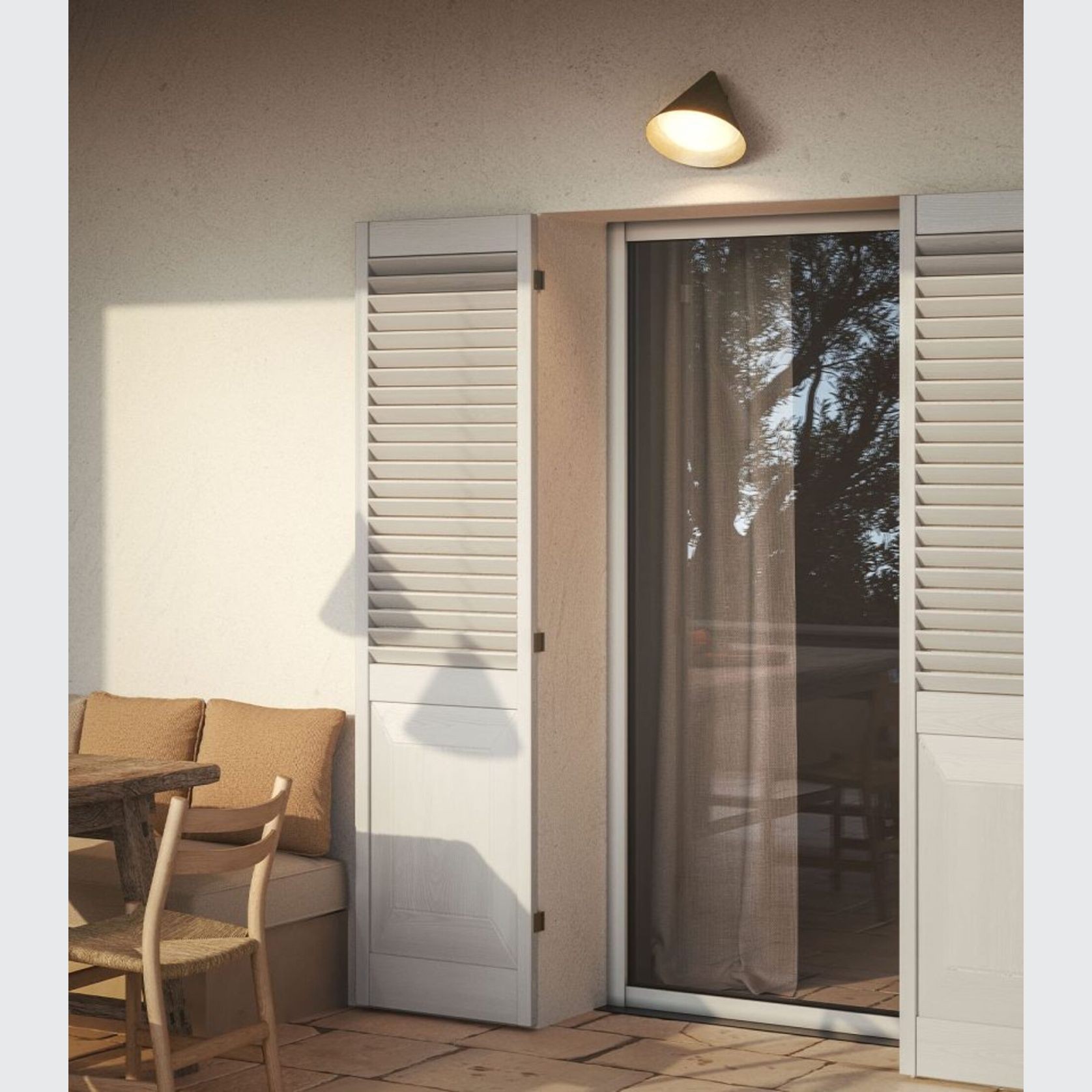 Cone Flush Outdoor Wall Light gallery detail image