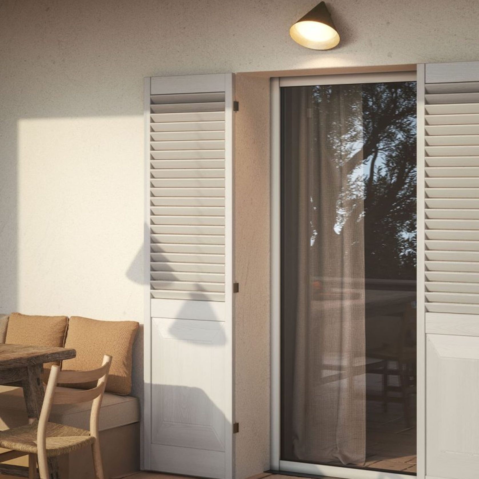 Cone Flush Outdoor Wall Light gallery detail image