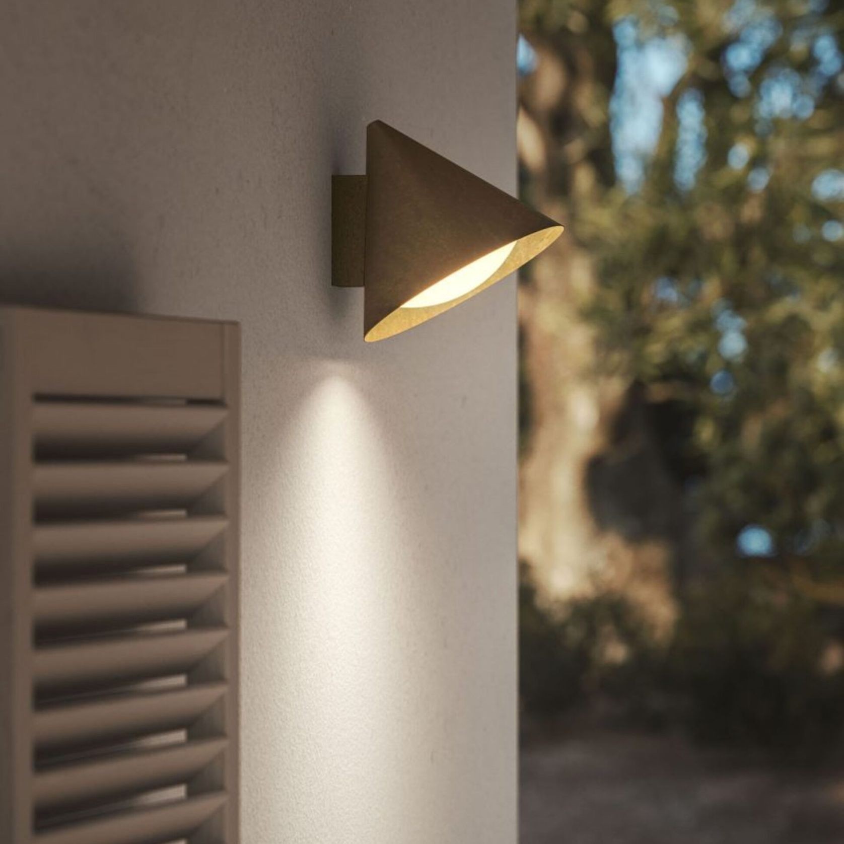 Cone Flush Outdoor Wall Light gallery detail image