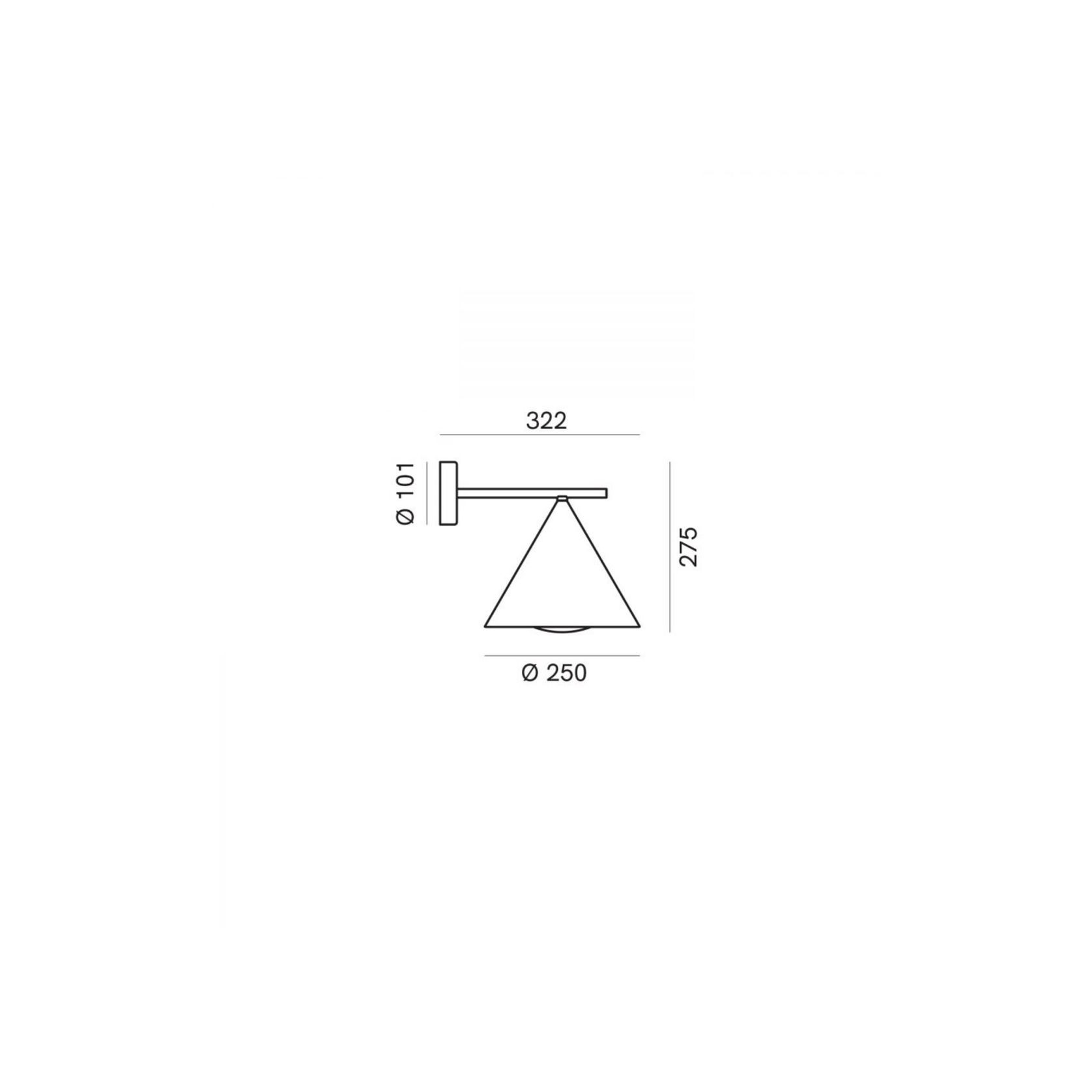 Cone Straight Outdoor Wall Light gallery detail image
