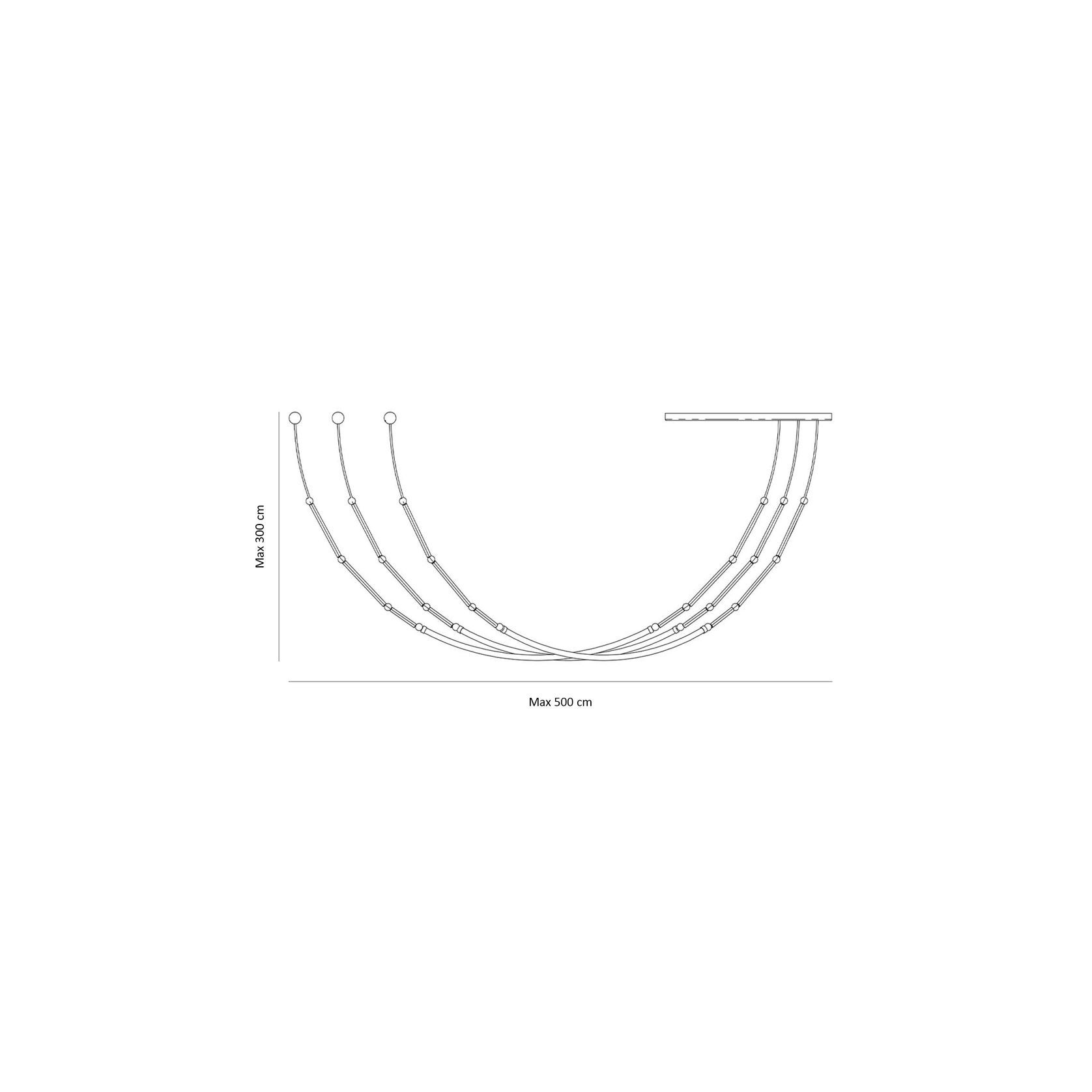 Leda 3lt Curve Pendant Light gallery detail image