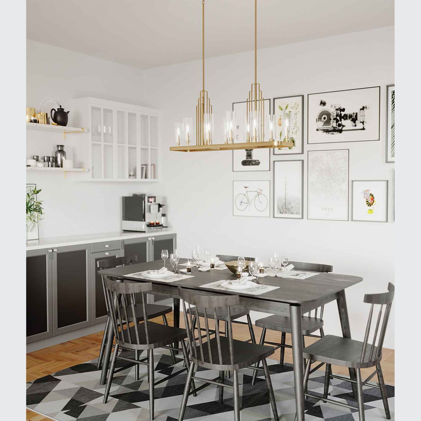 Kimrose 10lt Linear Chandelier gallery detail image