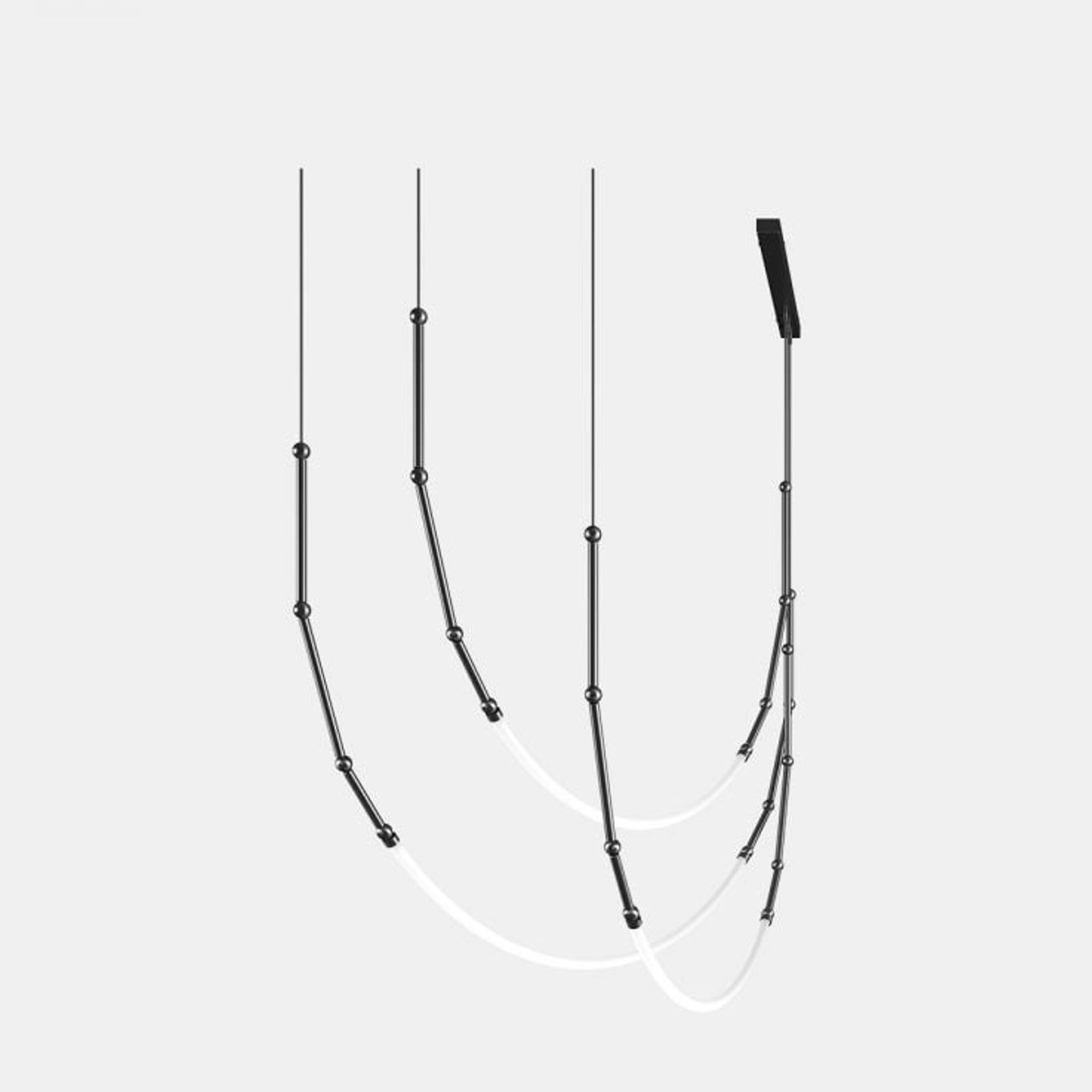 Leda 3lt Curve Pendant Light gallery detail image