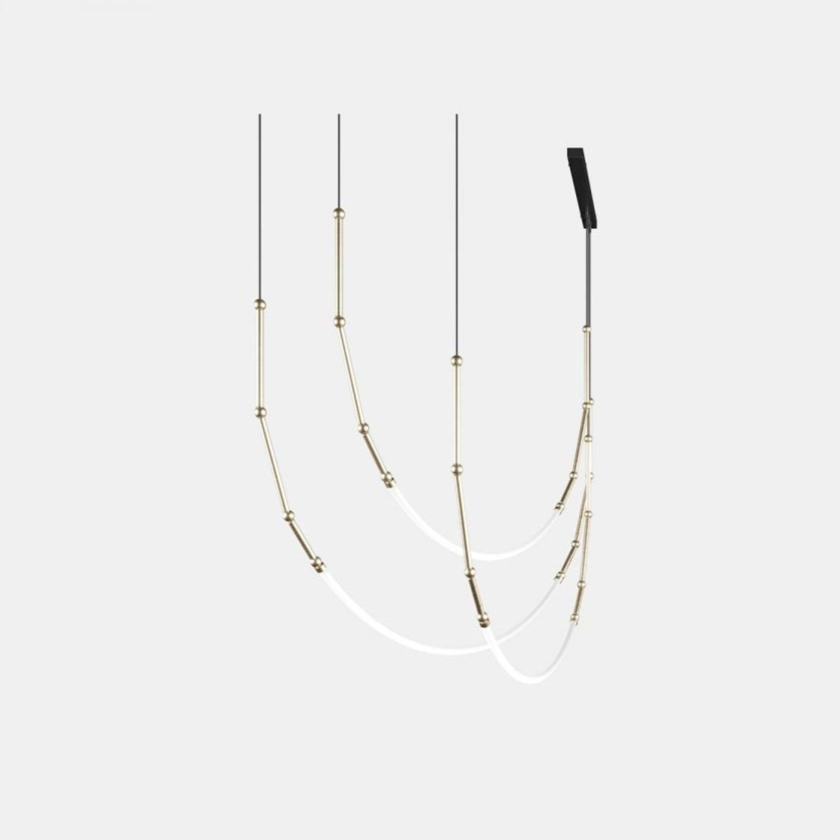 Leda 3lt Curve Pendant Light gallery detail image