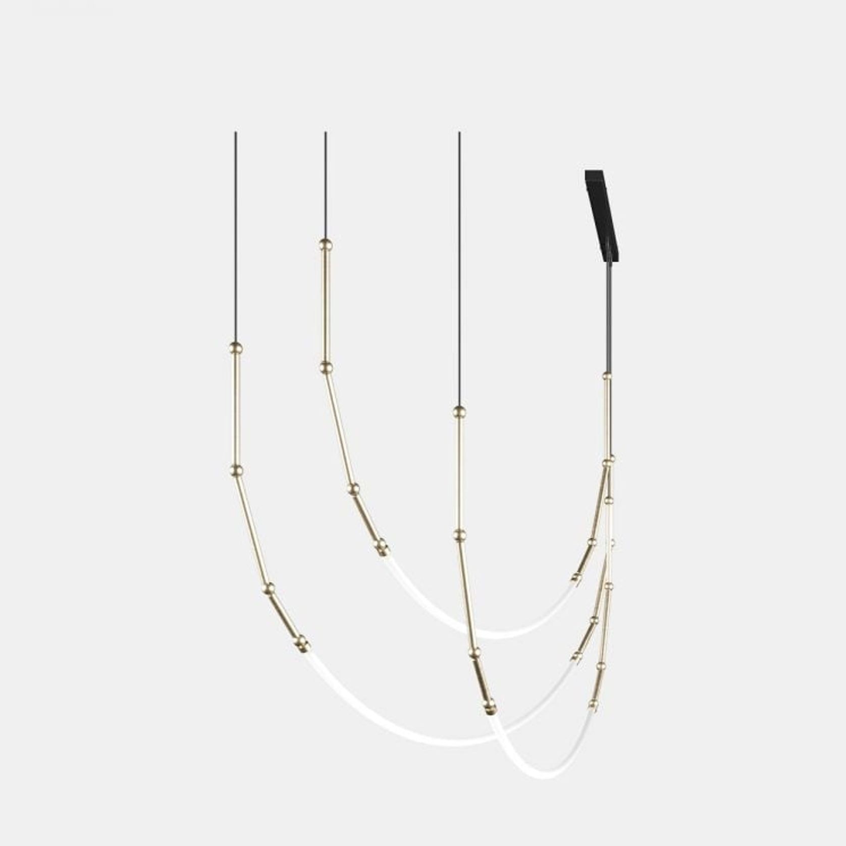 Leda 3lt Curve Pendant Light gallery detail image