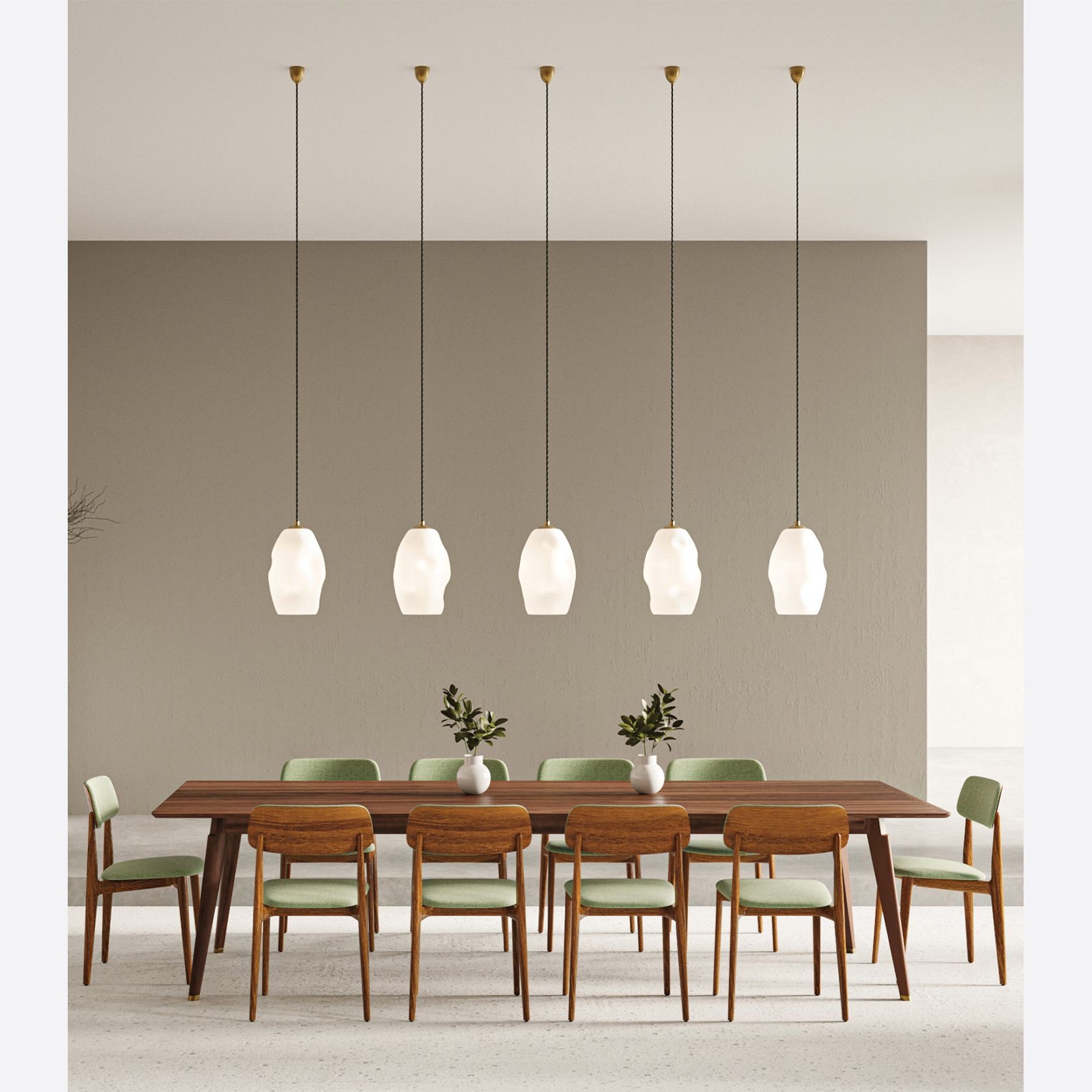 Organic White Pendant Light gallery detail image