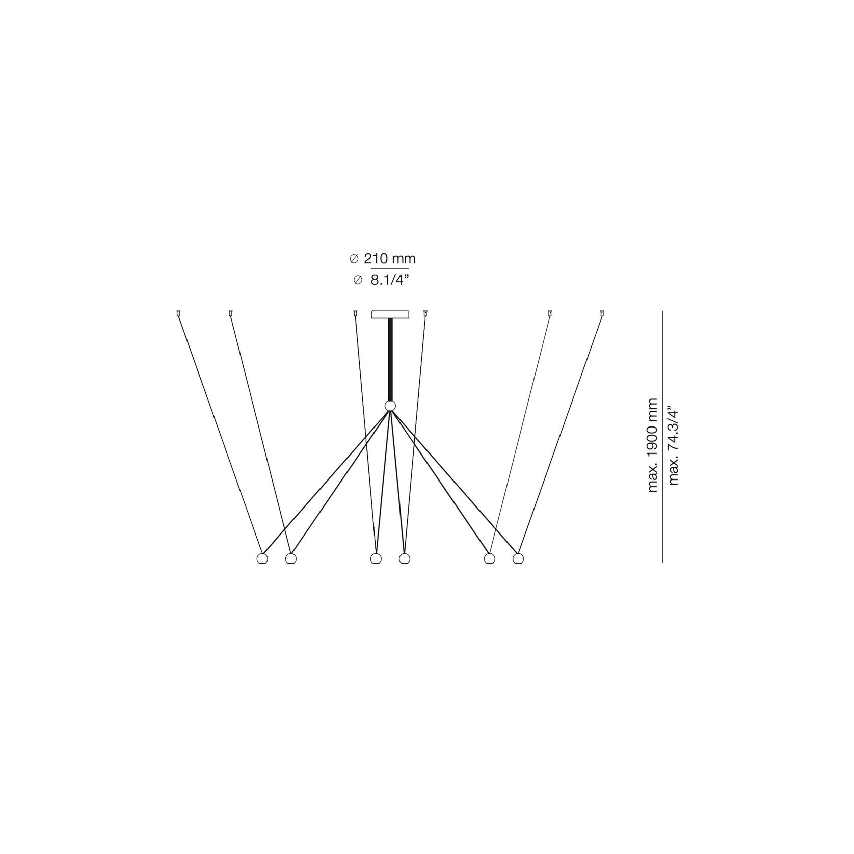 Compass Cluster Pendant Light gallery detail image