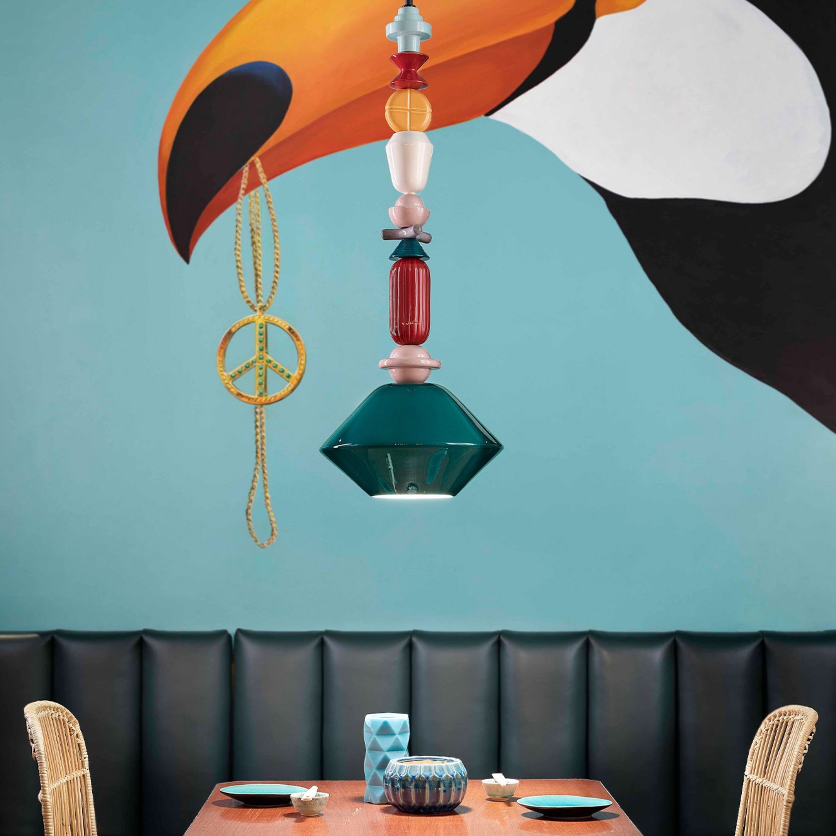 Lariat Diamond Pendant Light gallery detail image