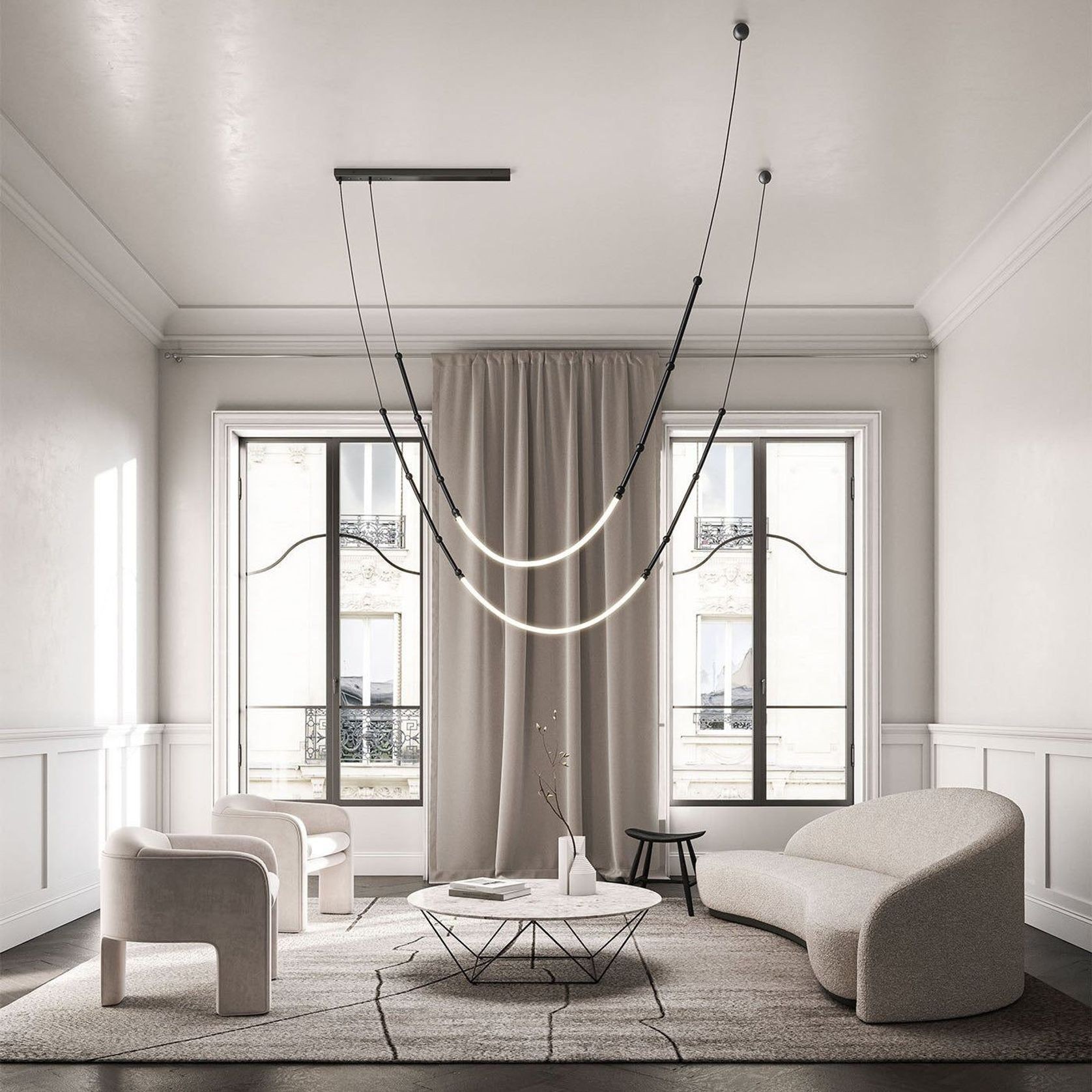 Leda Curve Pendant Light gallery detail image