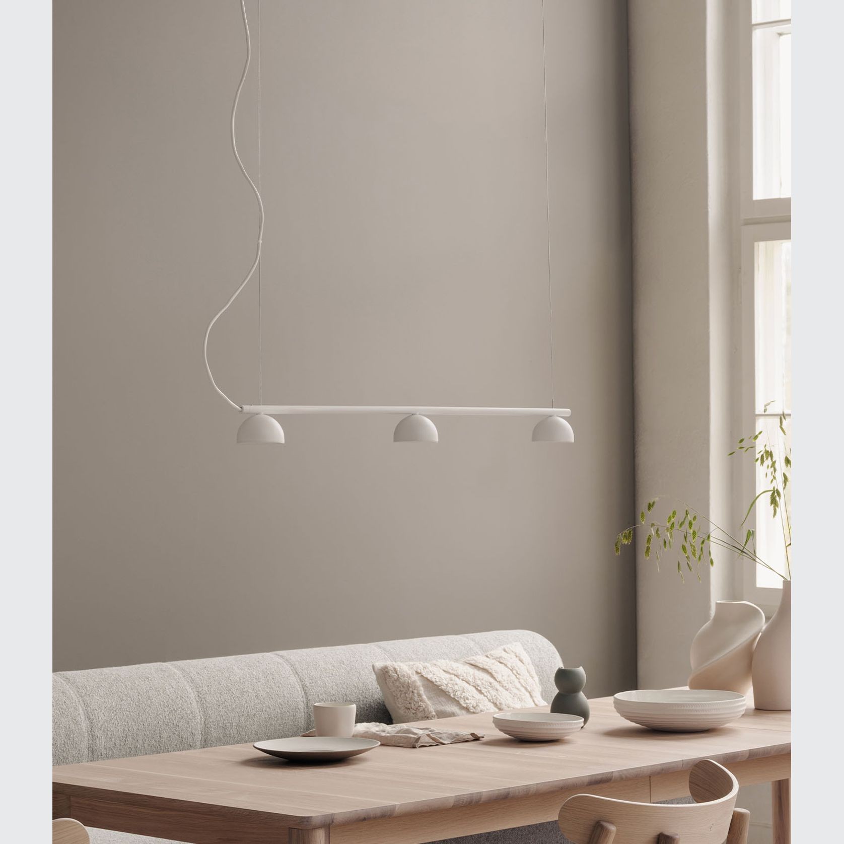 Blush Rail 3lt Pendant Light gallery detail image