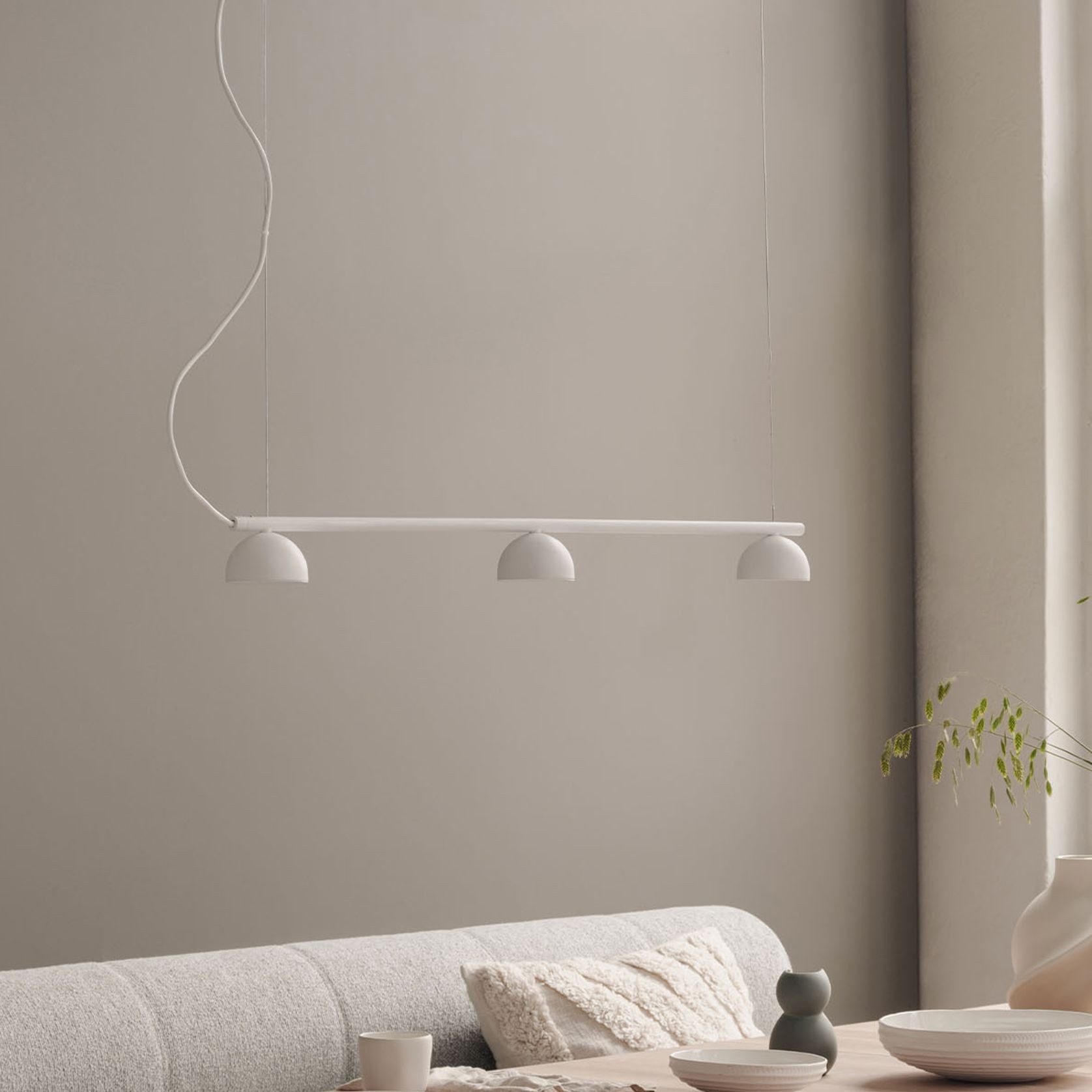 Blush Rail 3lt Pendant Light gallery detail image