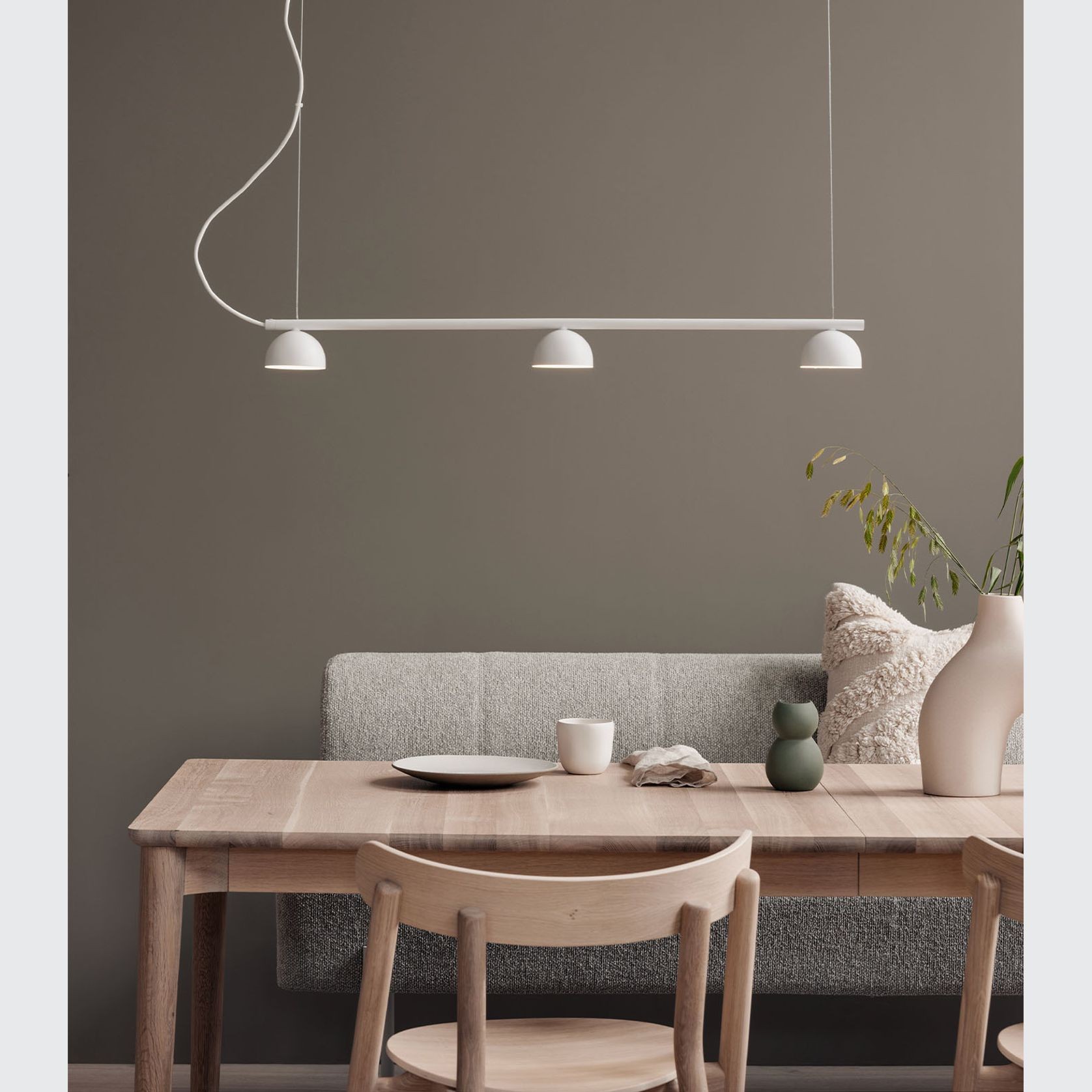 Blush Rail 3lt Pendant Light gallery detail image