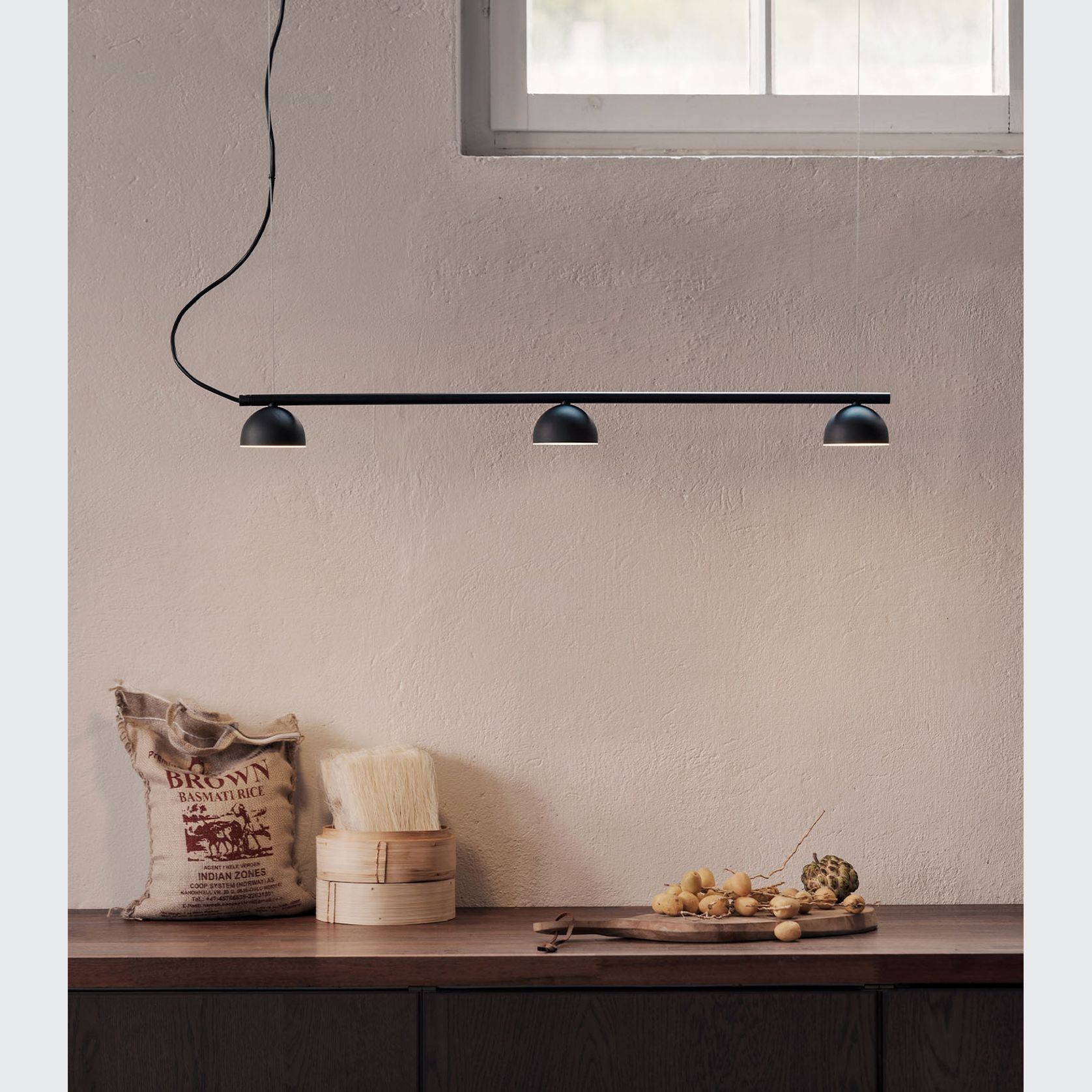 Blush Rail 3lt Pendant Light gallery detail image