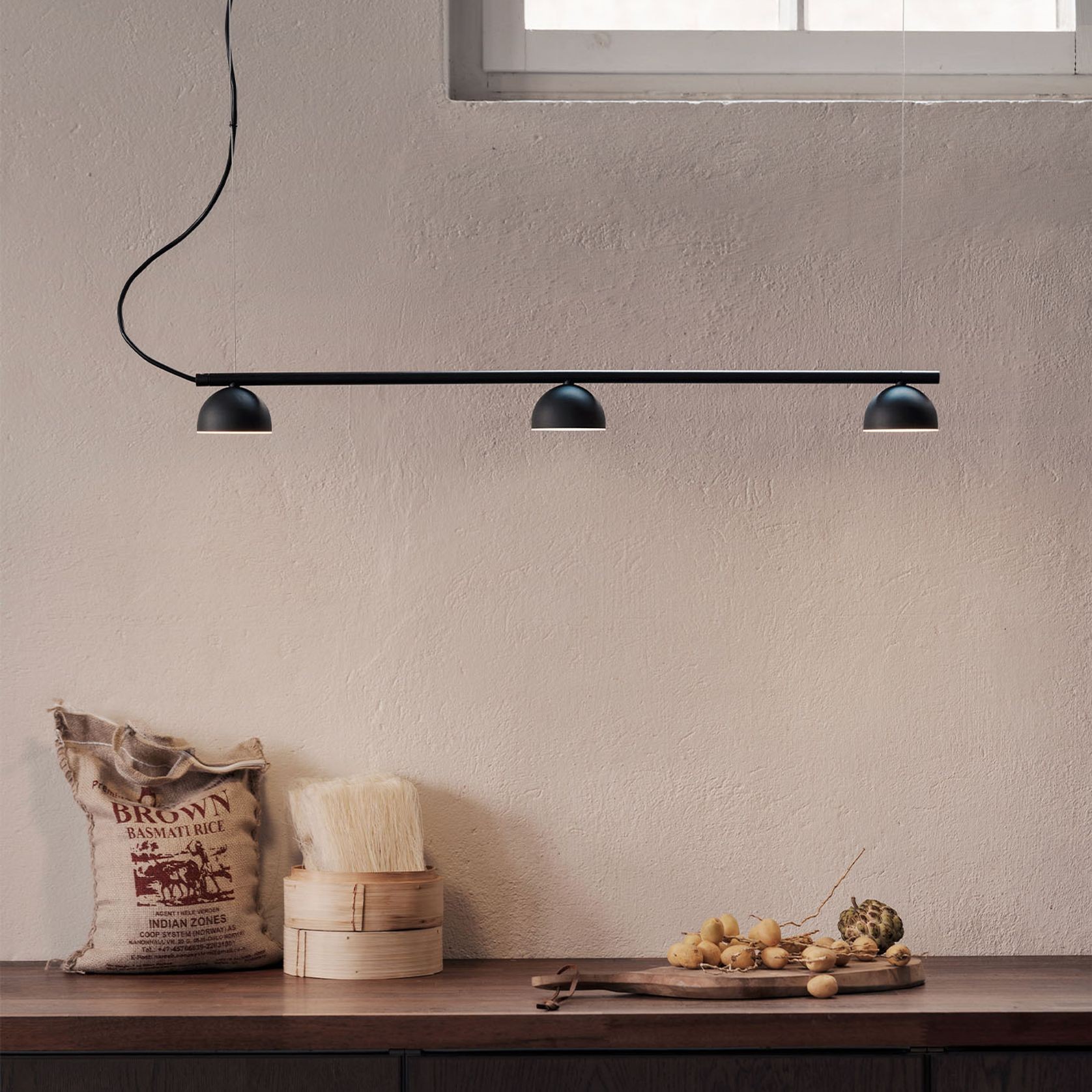 Blush Rail 3lt Pendant Light gallery detail image