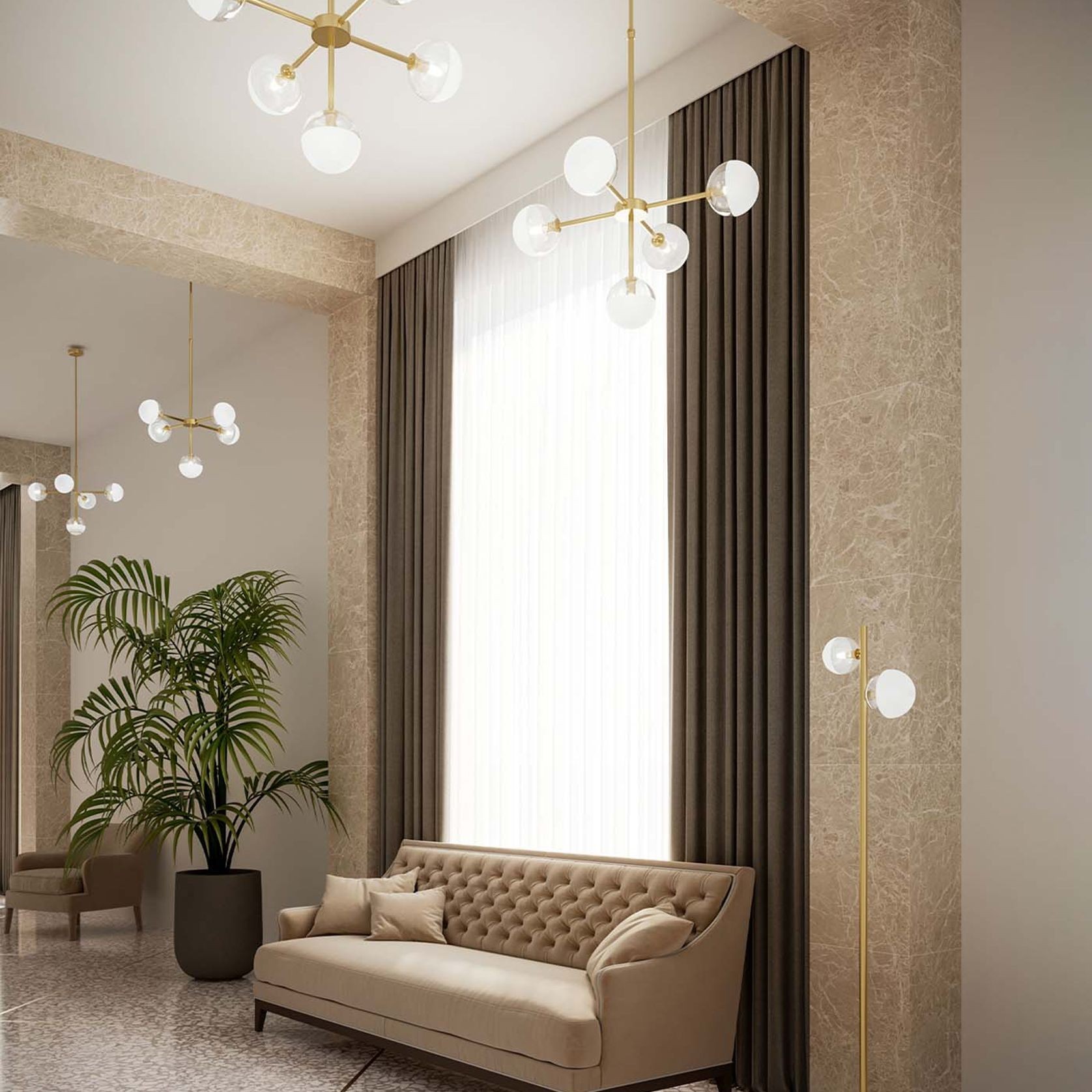 Molecola 5lt Pendant Light gallery detail image