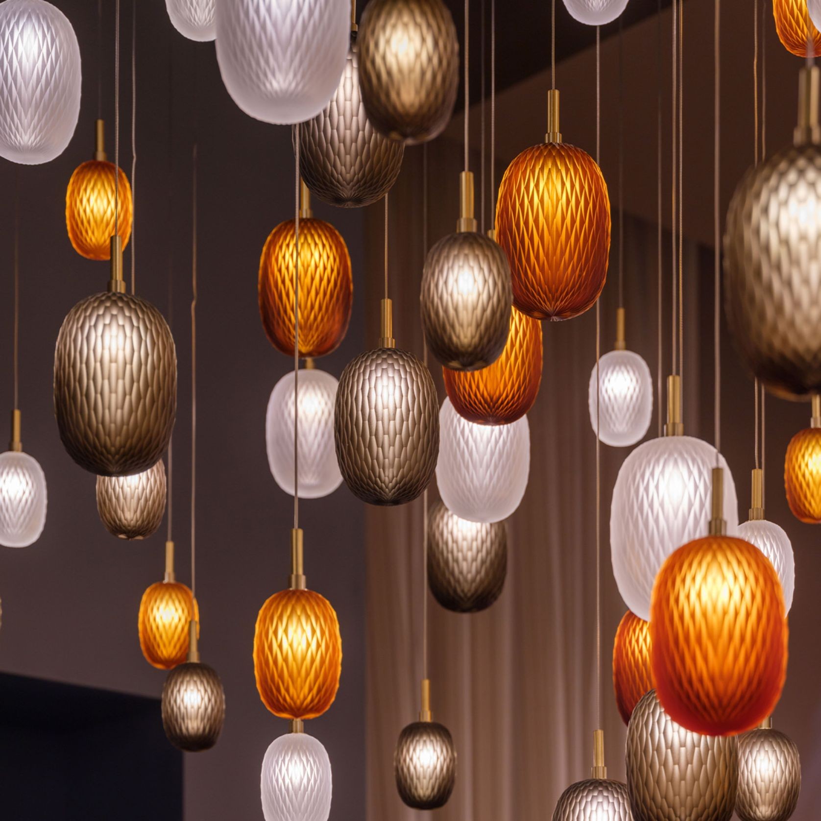 Metamorphosis Gold Pendant Light gallery detail image