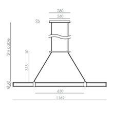 Niro Linear Pendant Light gallery detail image