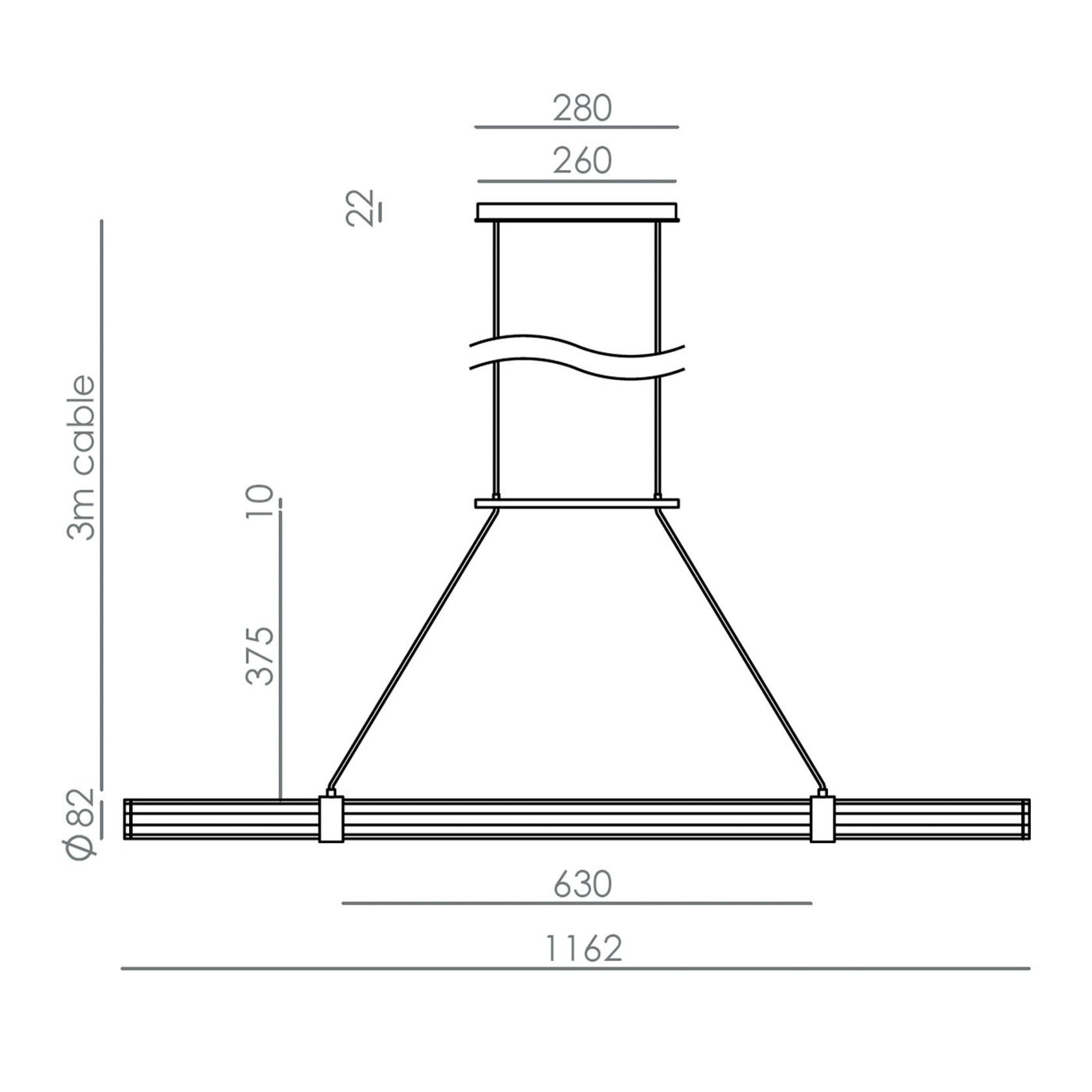 Niro Linear Pendant Light gallery detail image