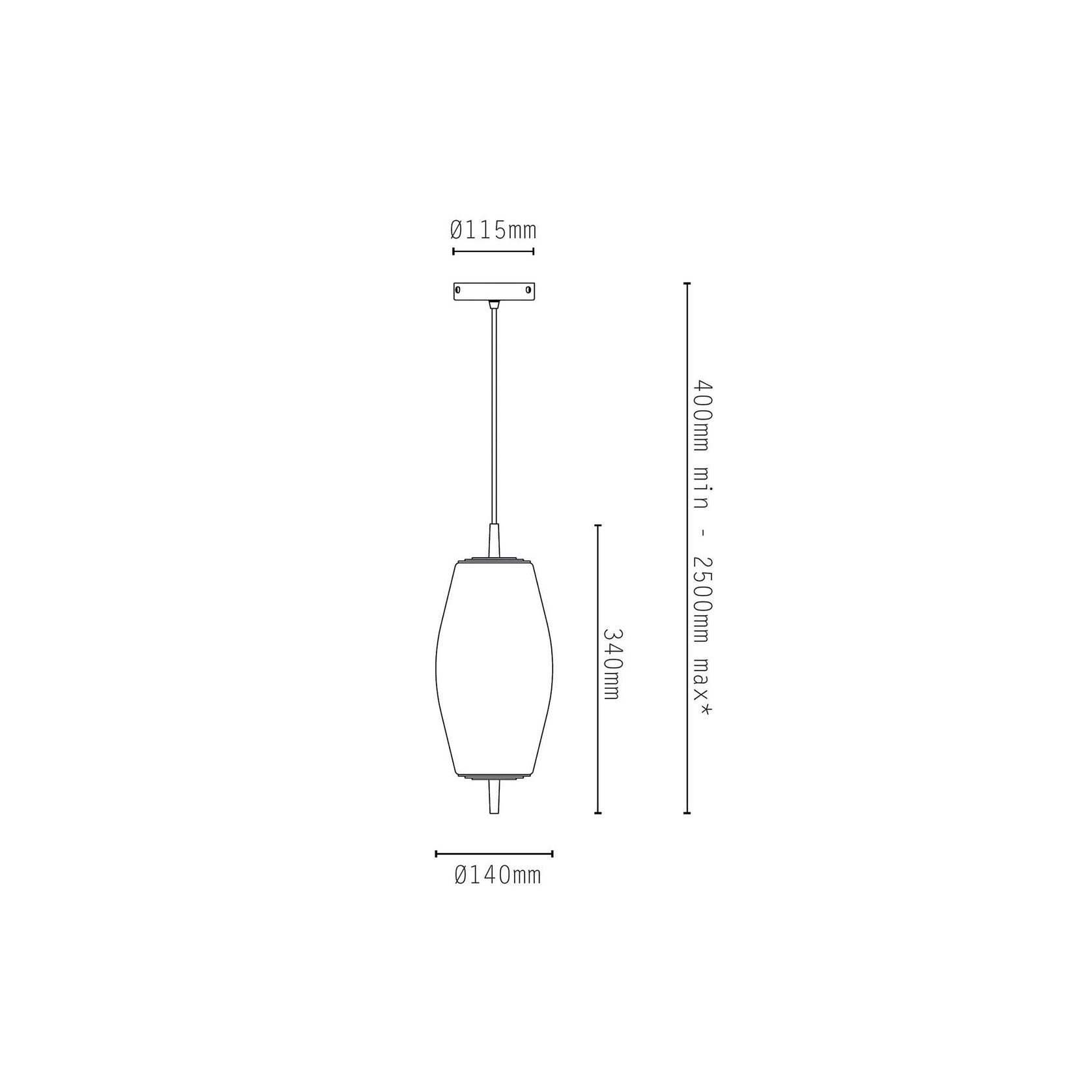 Nova Slim Pendant Light gallery detail image