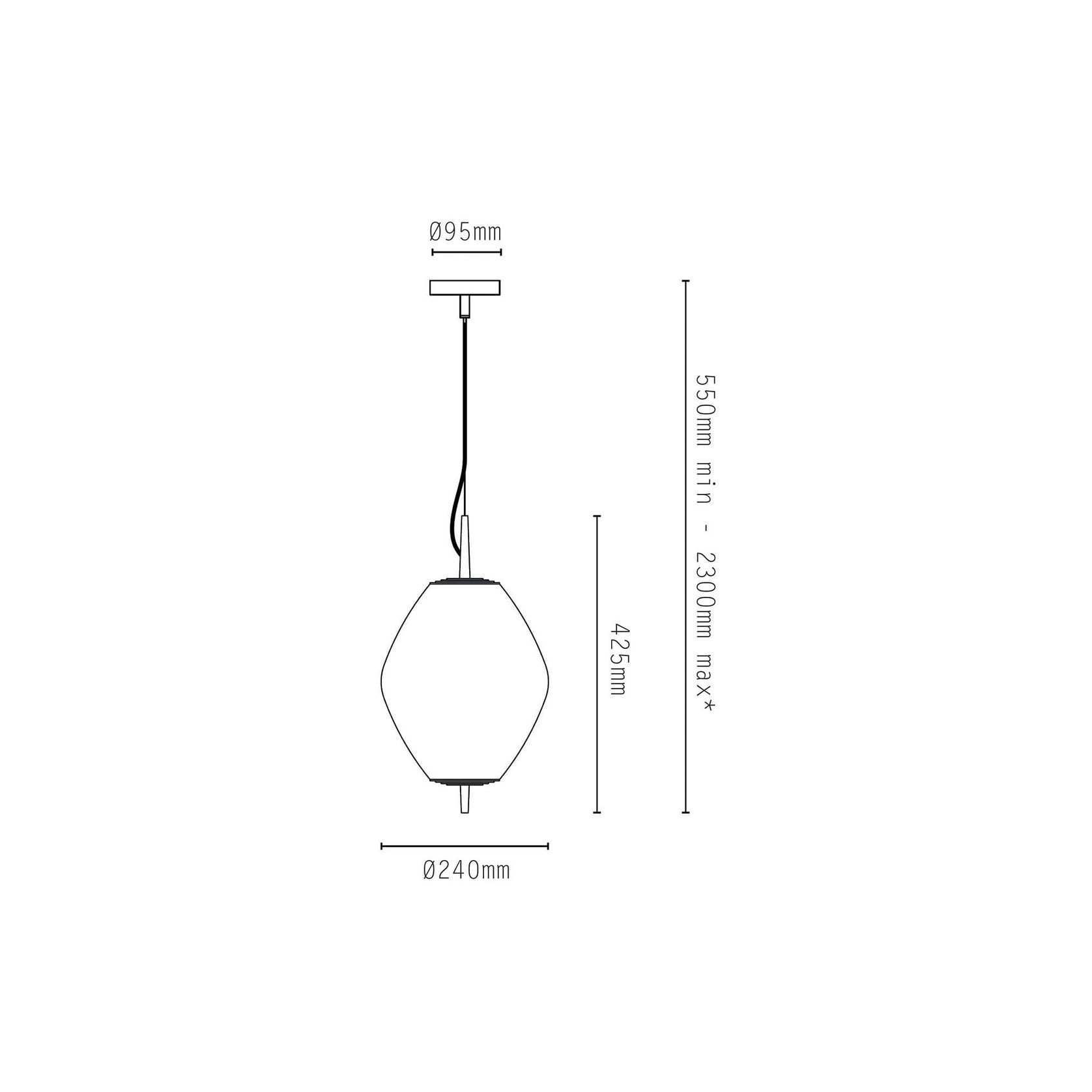 Nova Tall Pendant Light gallery detail image