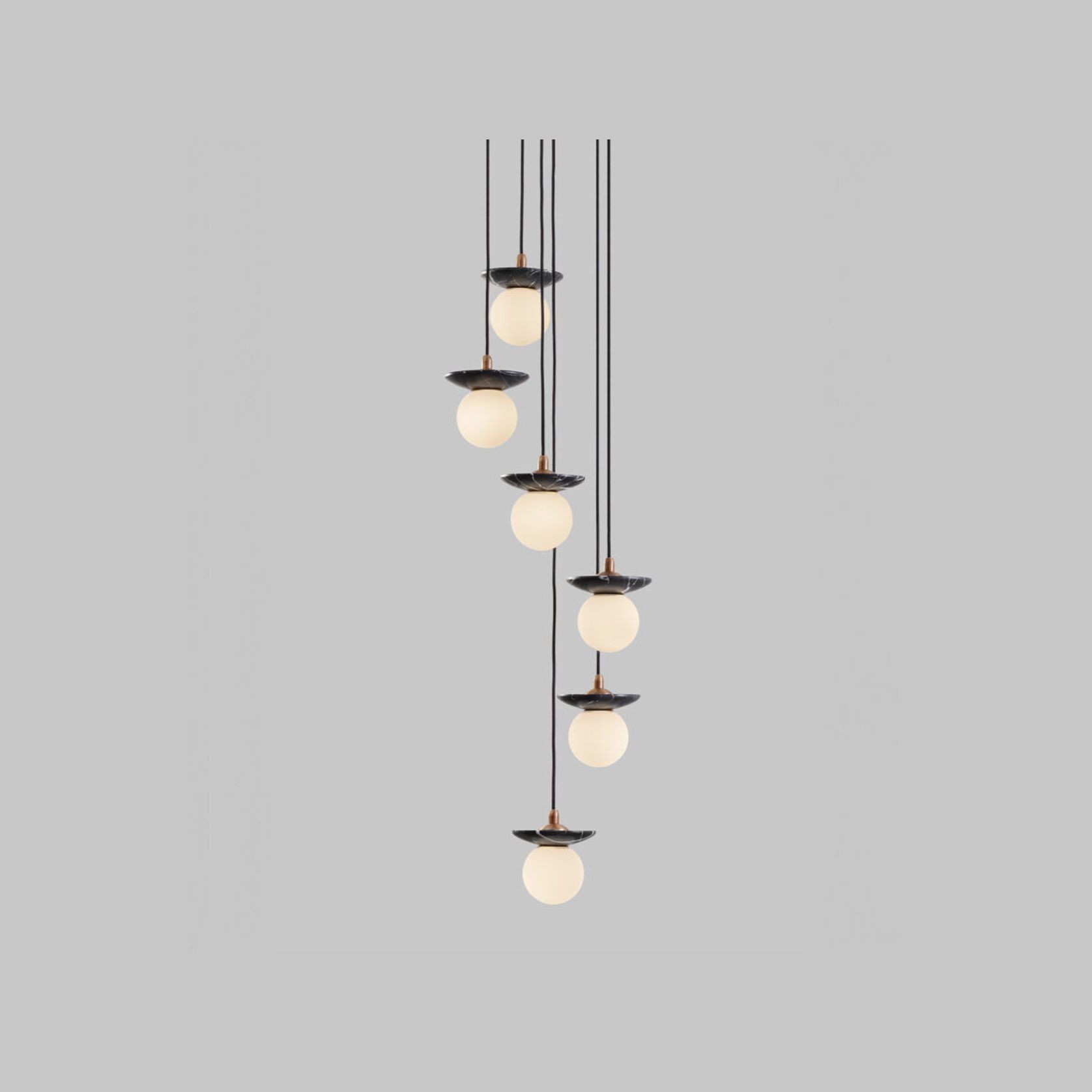 Orbit Stone 6lt Pendant Light gallery detail image