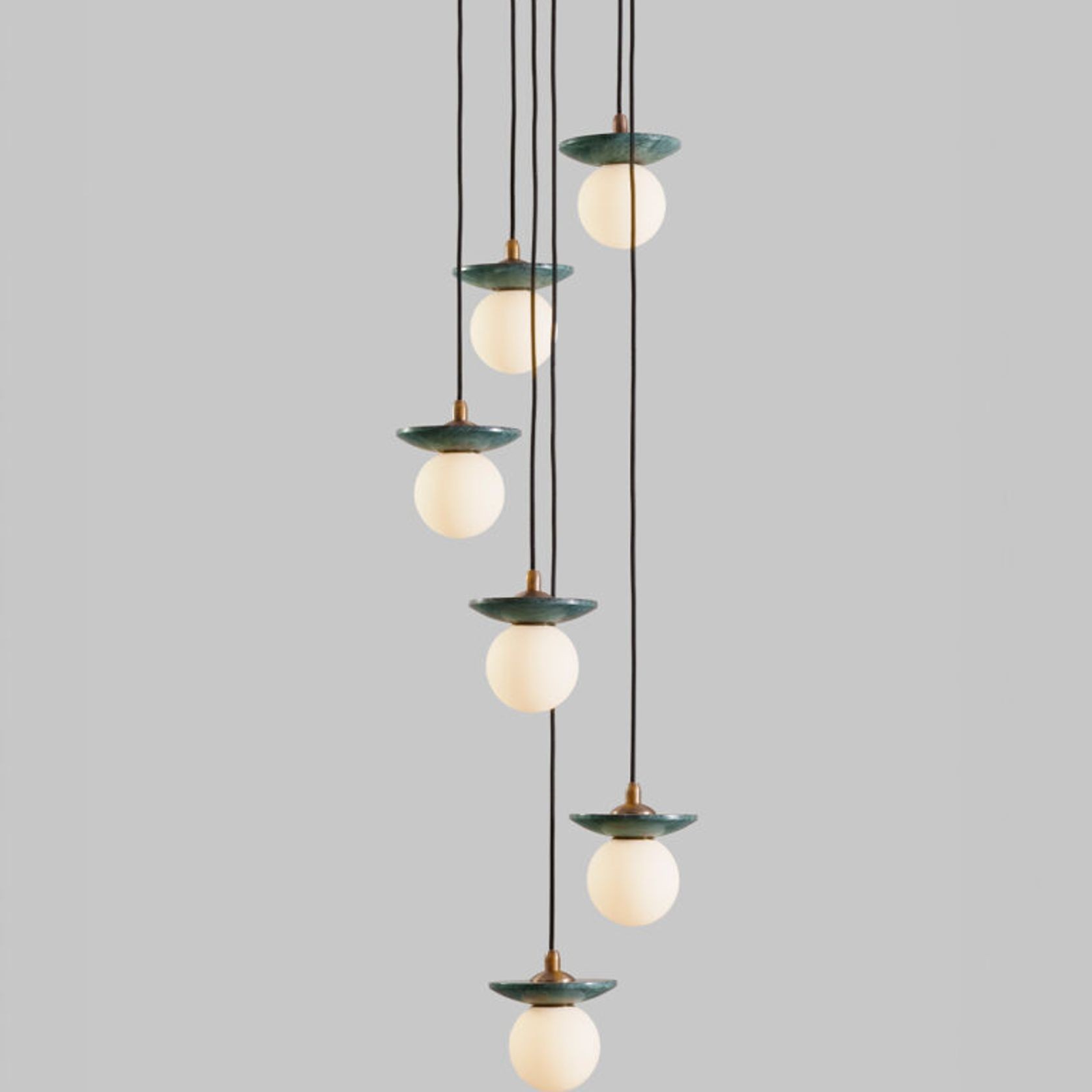 Orbit Stone 6lt Pendant Light gallery detail image