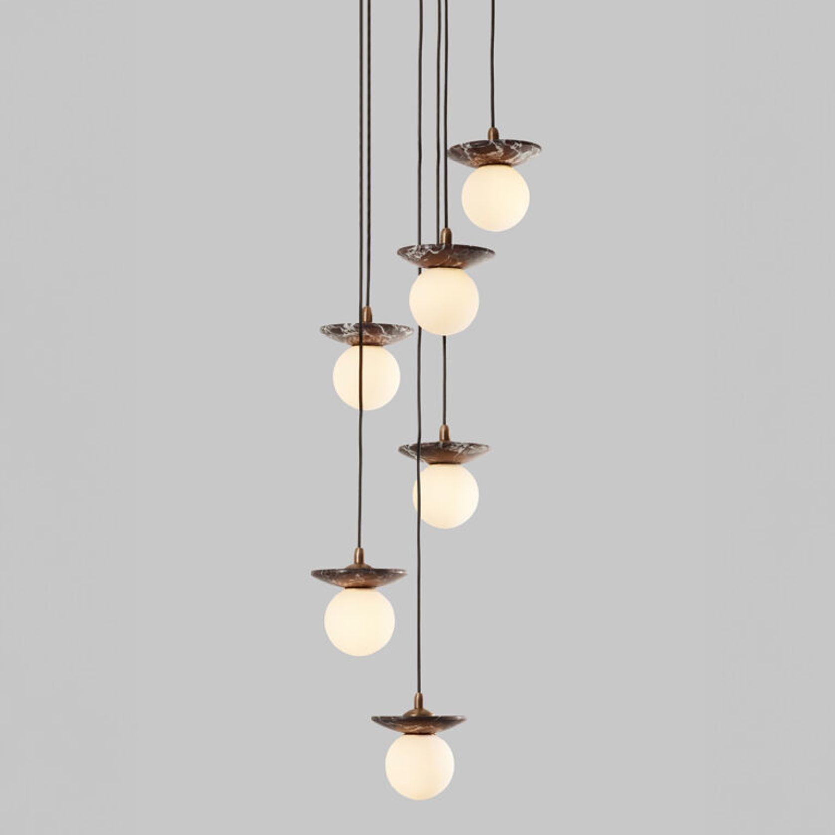 Orbit Stone 6lt Pendant Light gallery detail image