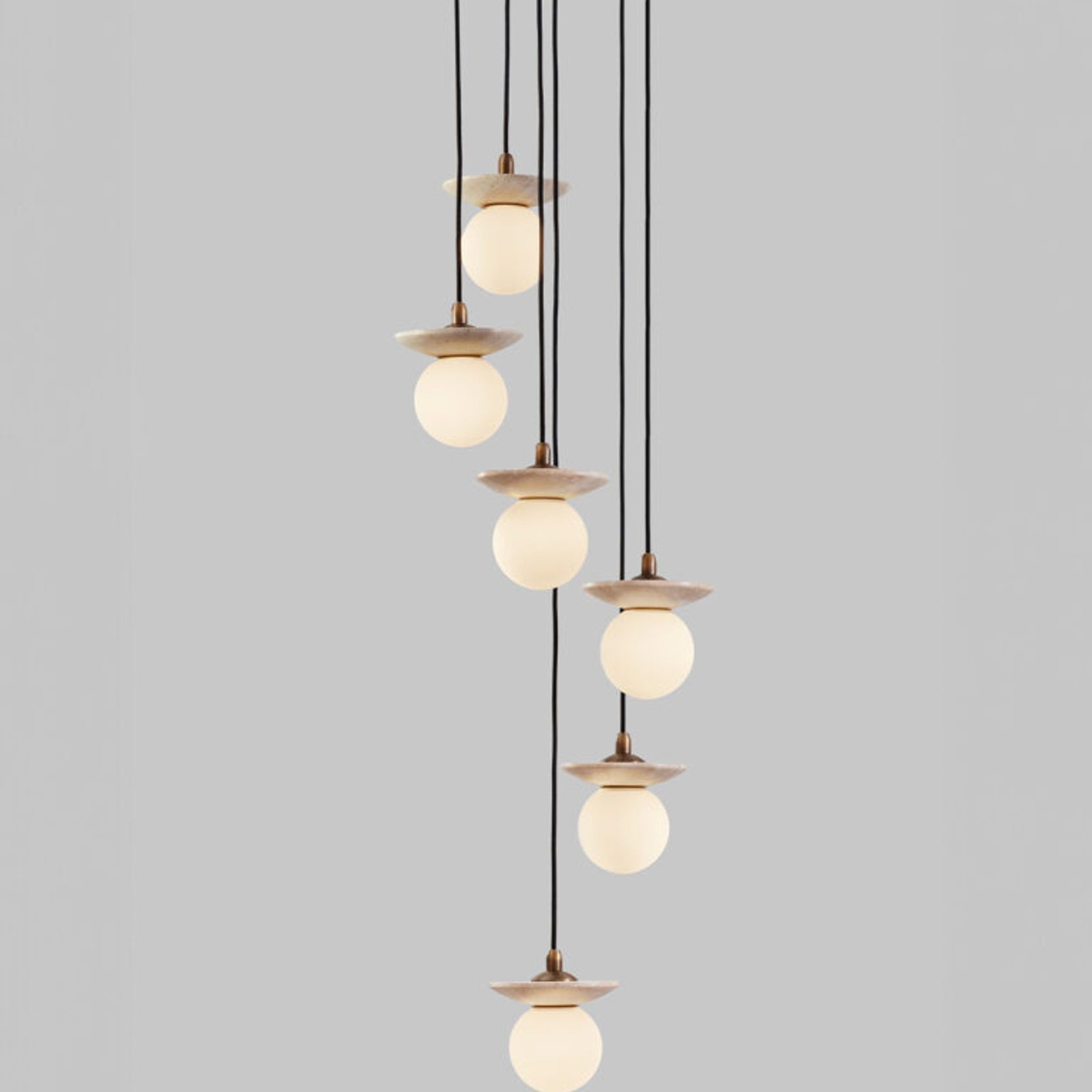 Orbit Stone 6lt Pendant Light gallery detail image