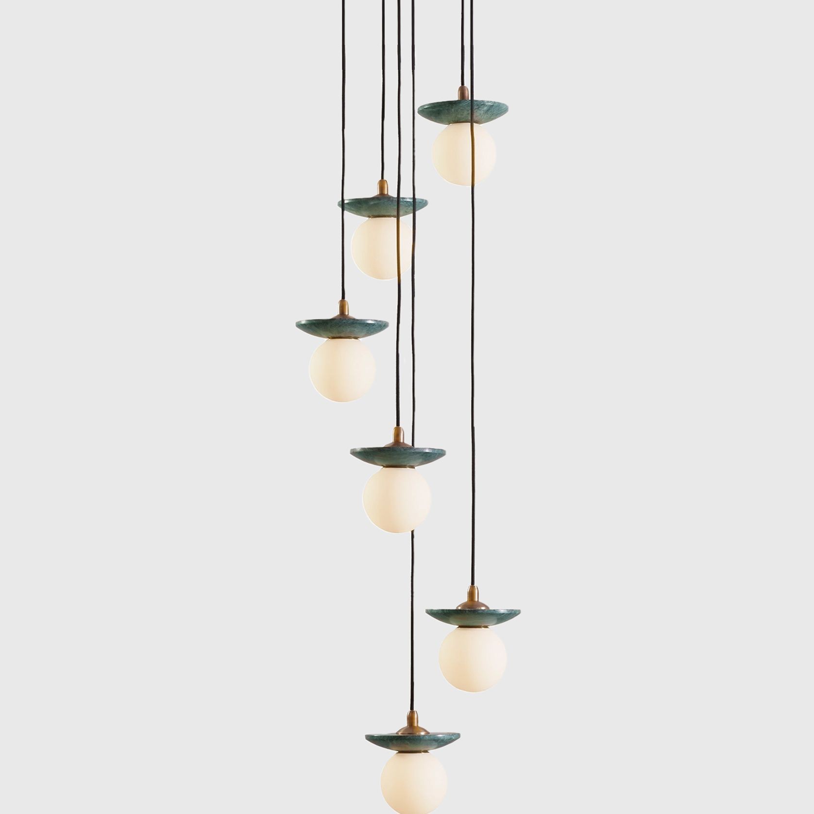 Orbit Stone 6lt Pendant Light gallery detail image