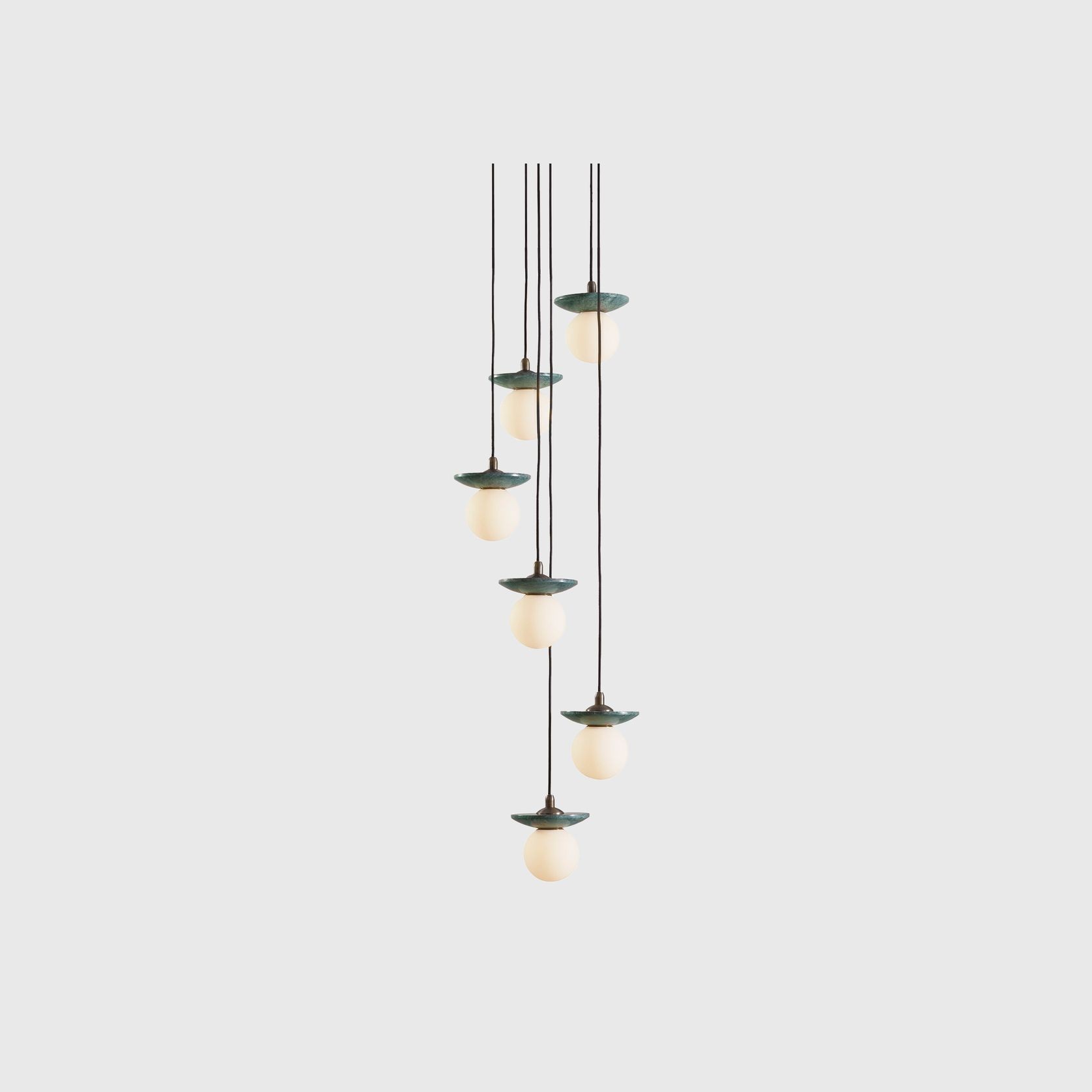 Orbit Stone 6lt Pendant Light gallery detail image