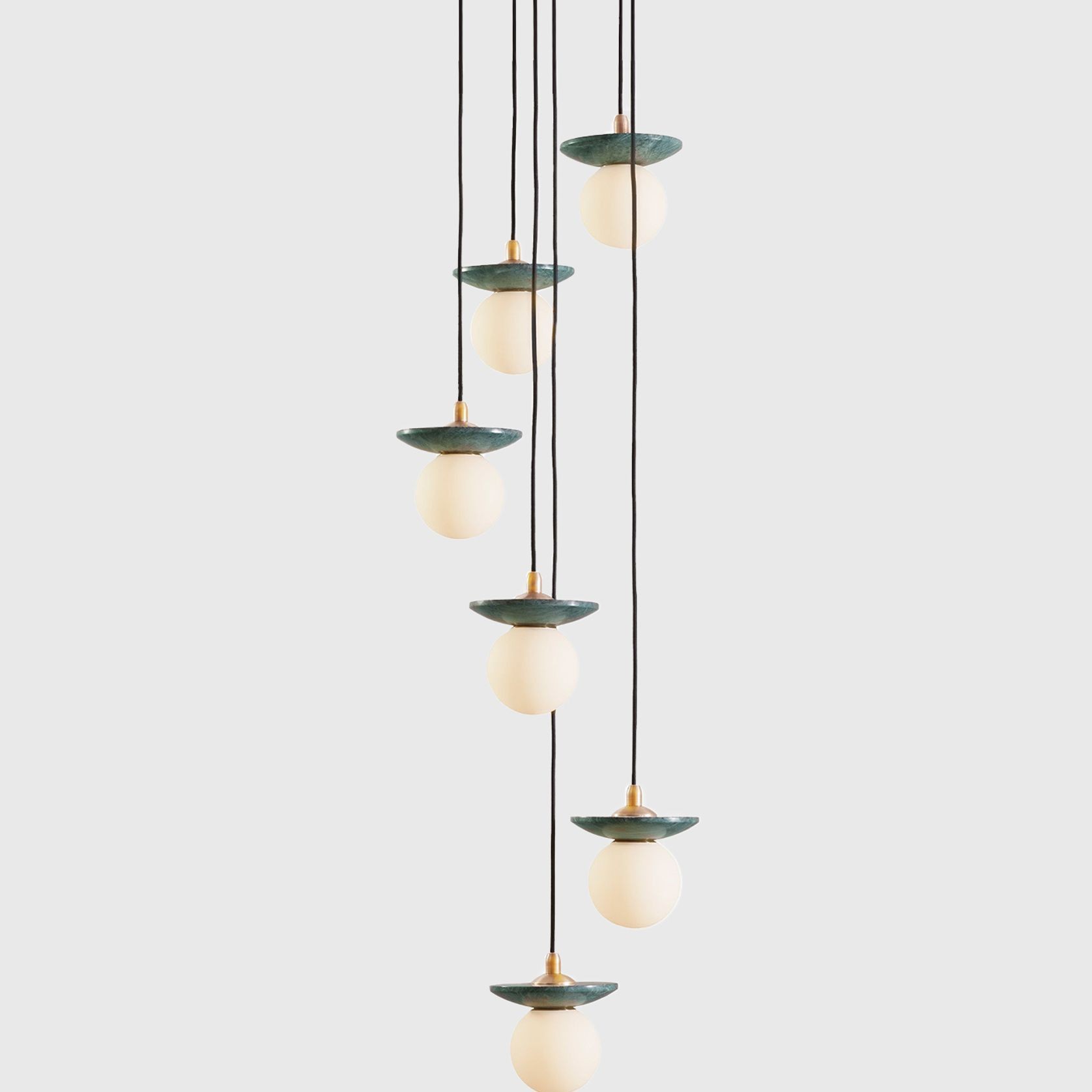 Orbit Stone 6lt Pendant Light gallery detail image