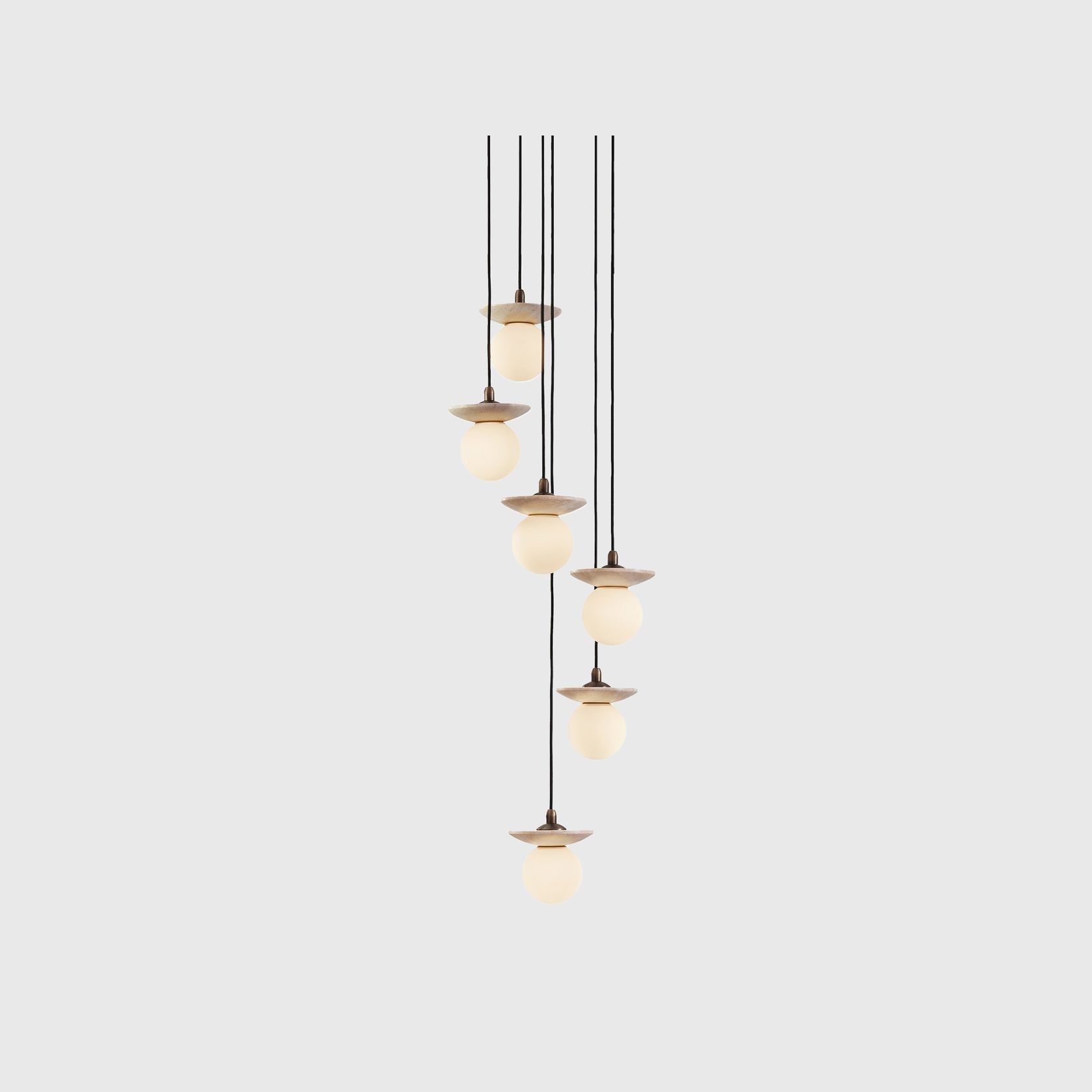 Orbit Stone 6lt Pendant Light gallery detail image