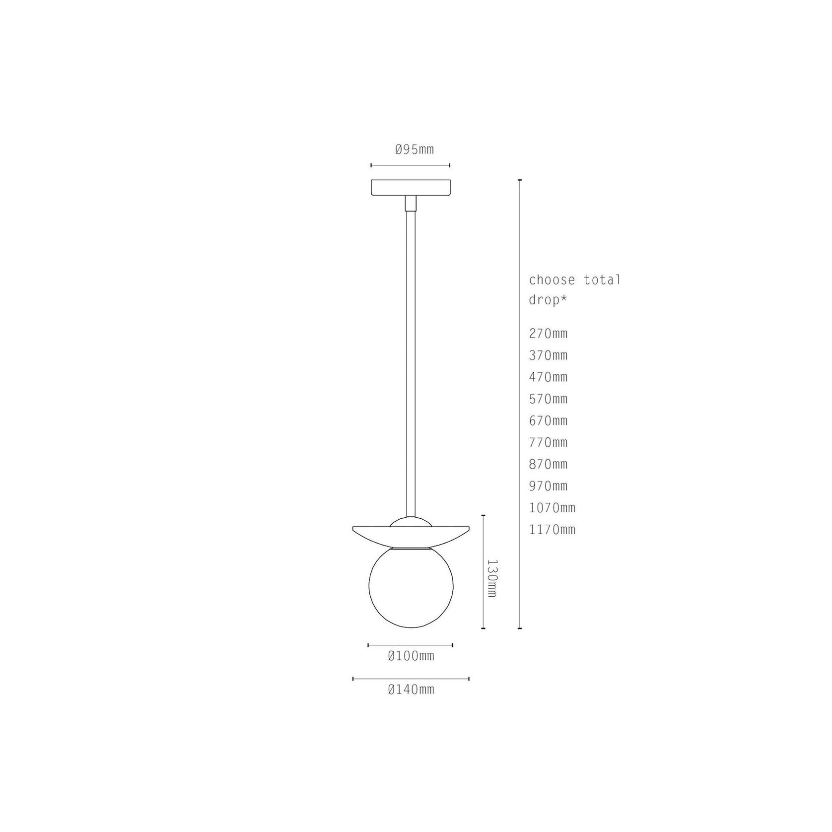 Orbit Brass Pendant Light gallery detail image