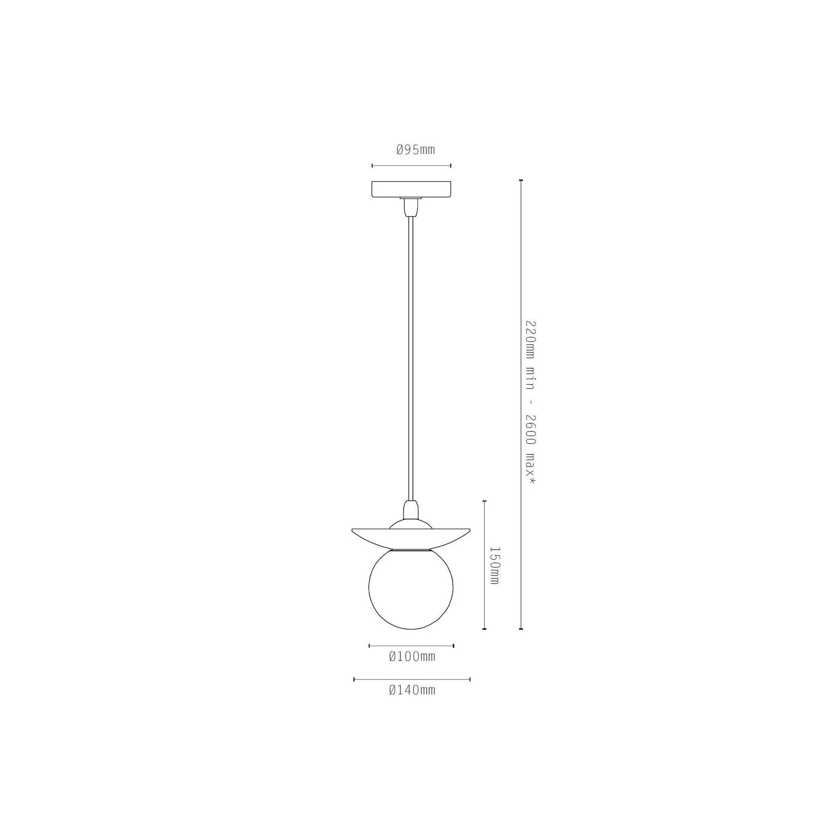 Orbit Brass Pendant Light gallery detail image