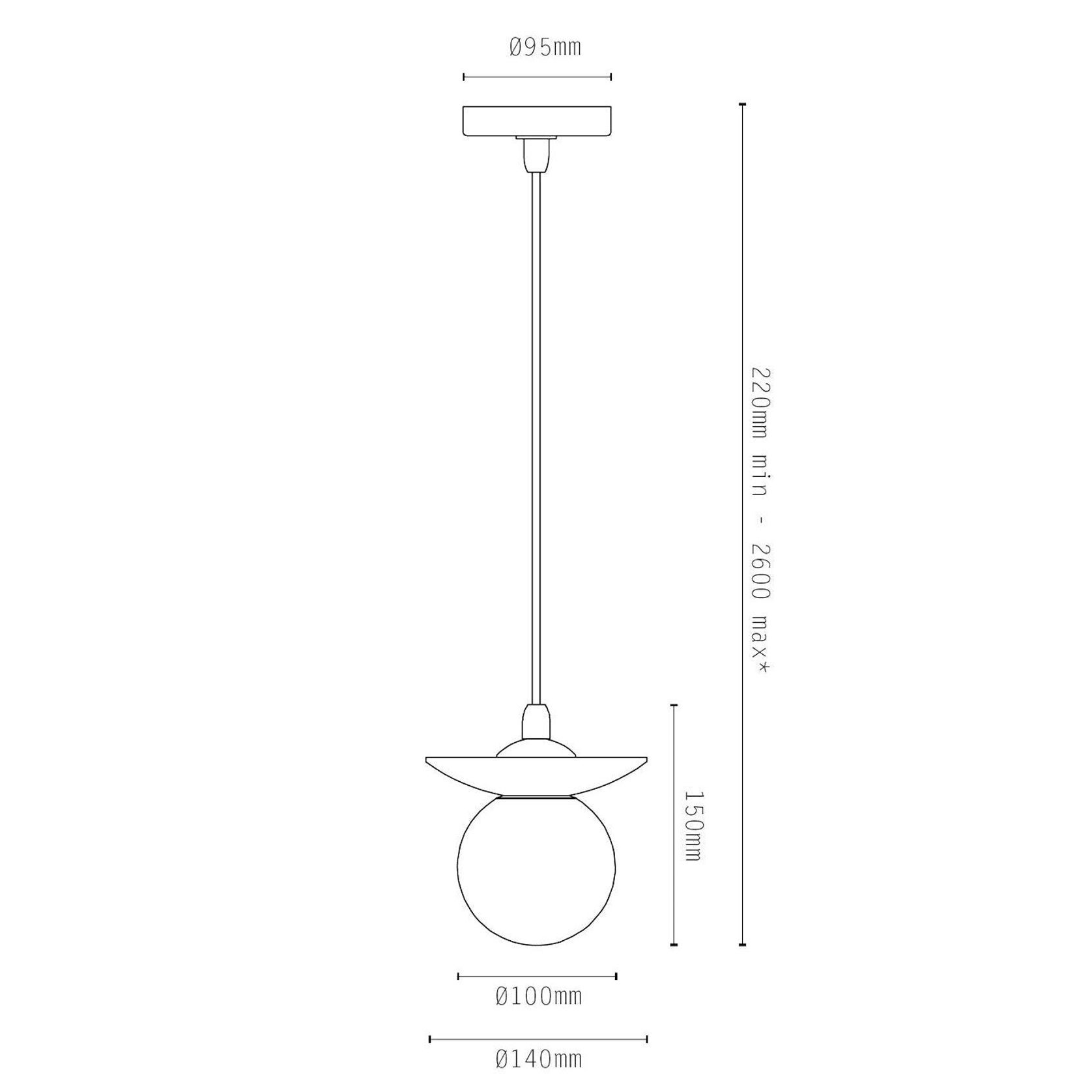 Orbit Brass Pendant Light gallery detail image