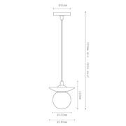 Orbit Brass Pendant Light gallery detail image