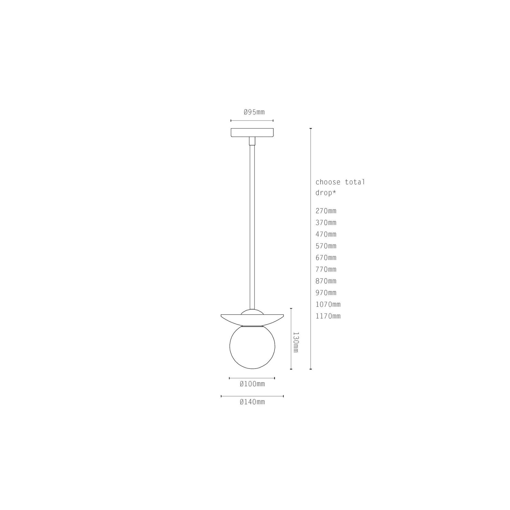 Orbit Stone Pendant Light gallery detail image