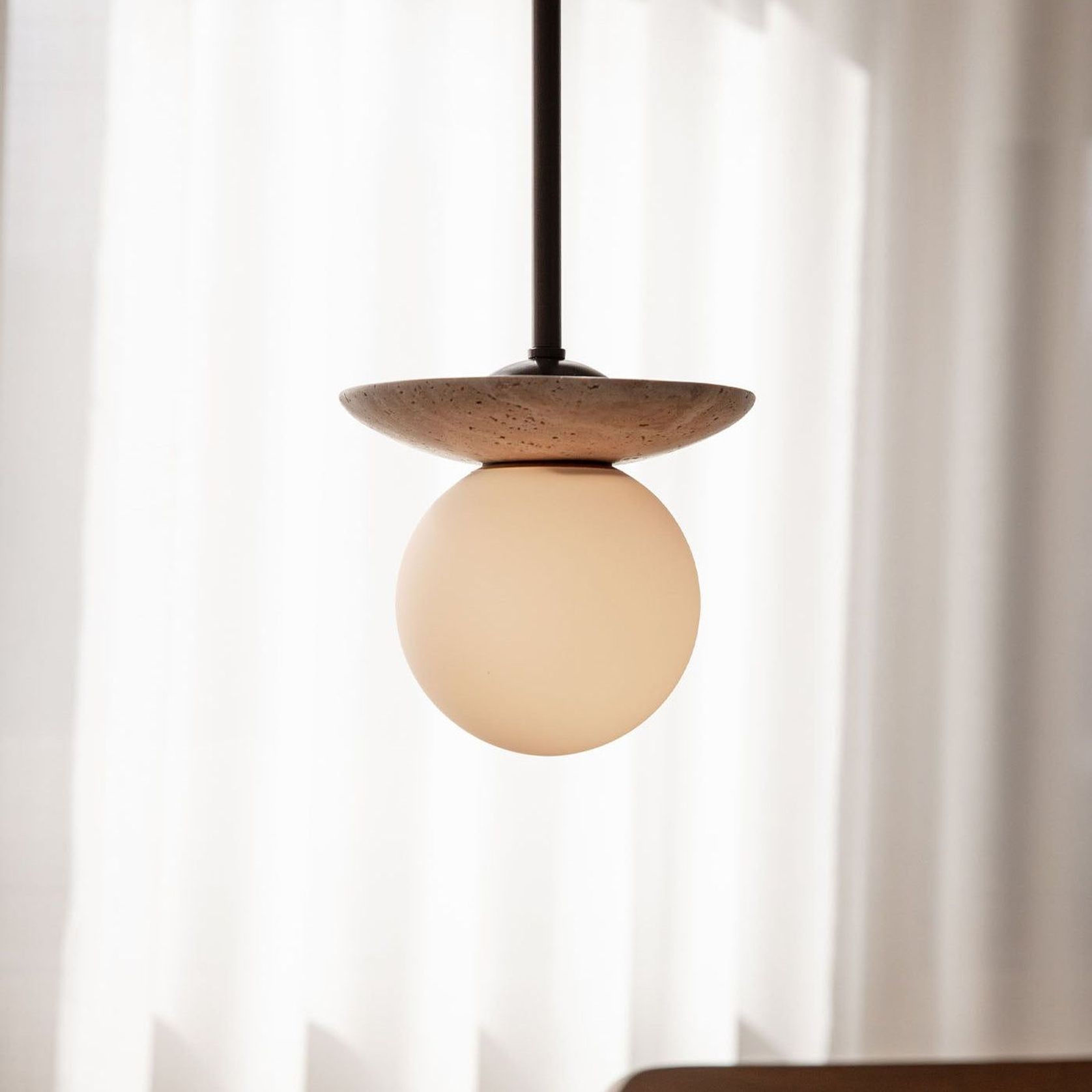 Orbit Stone Pendant Light gallery detail image