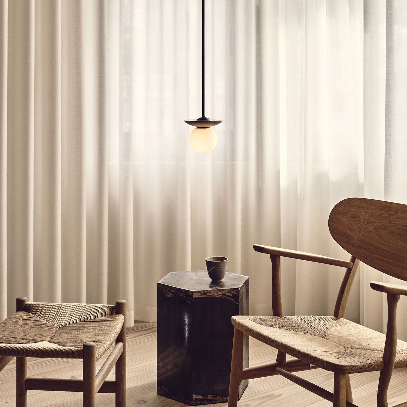 Orbit Stone Pendant Light gallery detail image